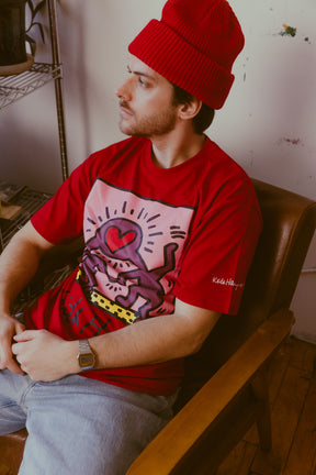 P/C x Keith Haring Heavyweight T-Shirt - Red