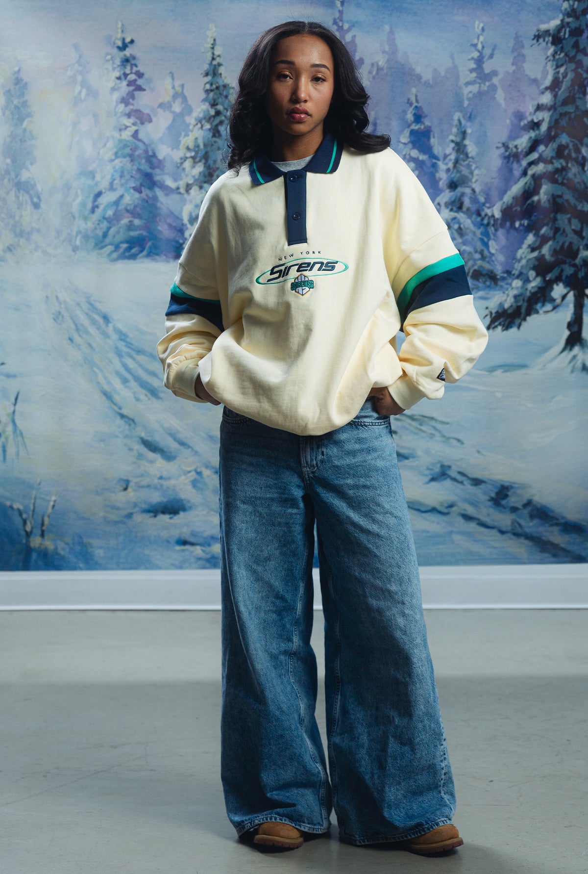 New York Sirens Oversized Rugby - Navy / Ivory