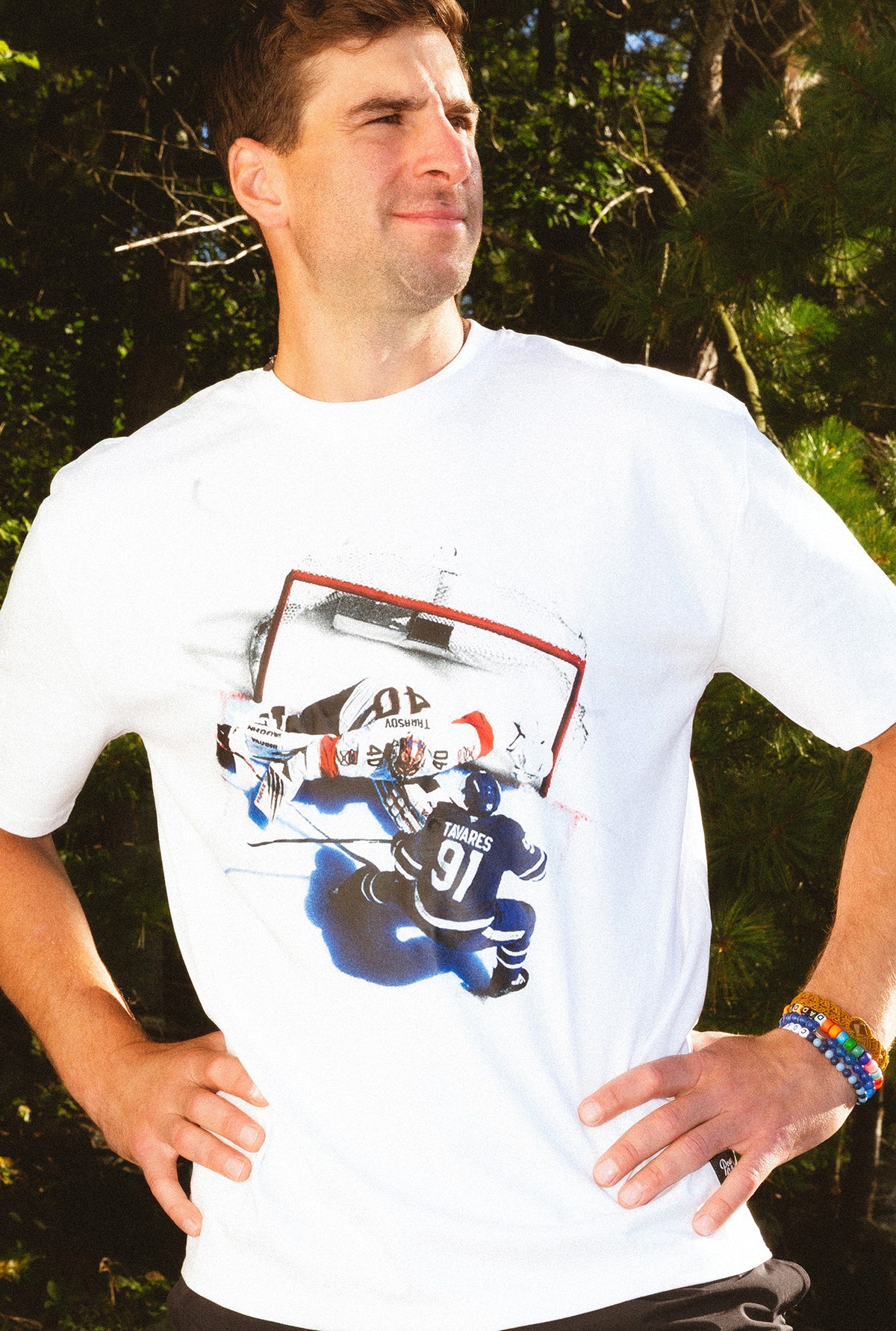 P/C x John Tavares Photographic Heavyweight T-Shirt - White