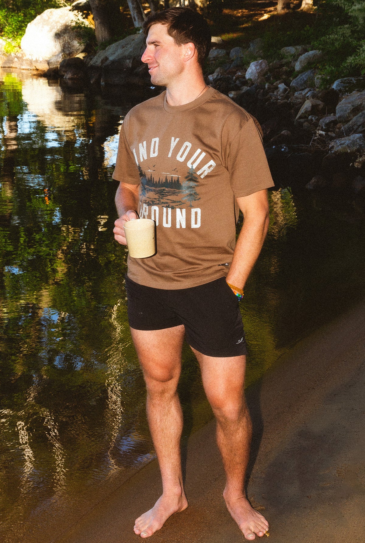 P/C x John Tavares Find Your Ground Heavyweight T-Shirt - Walnut
