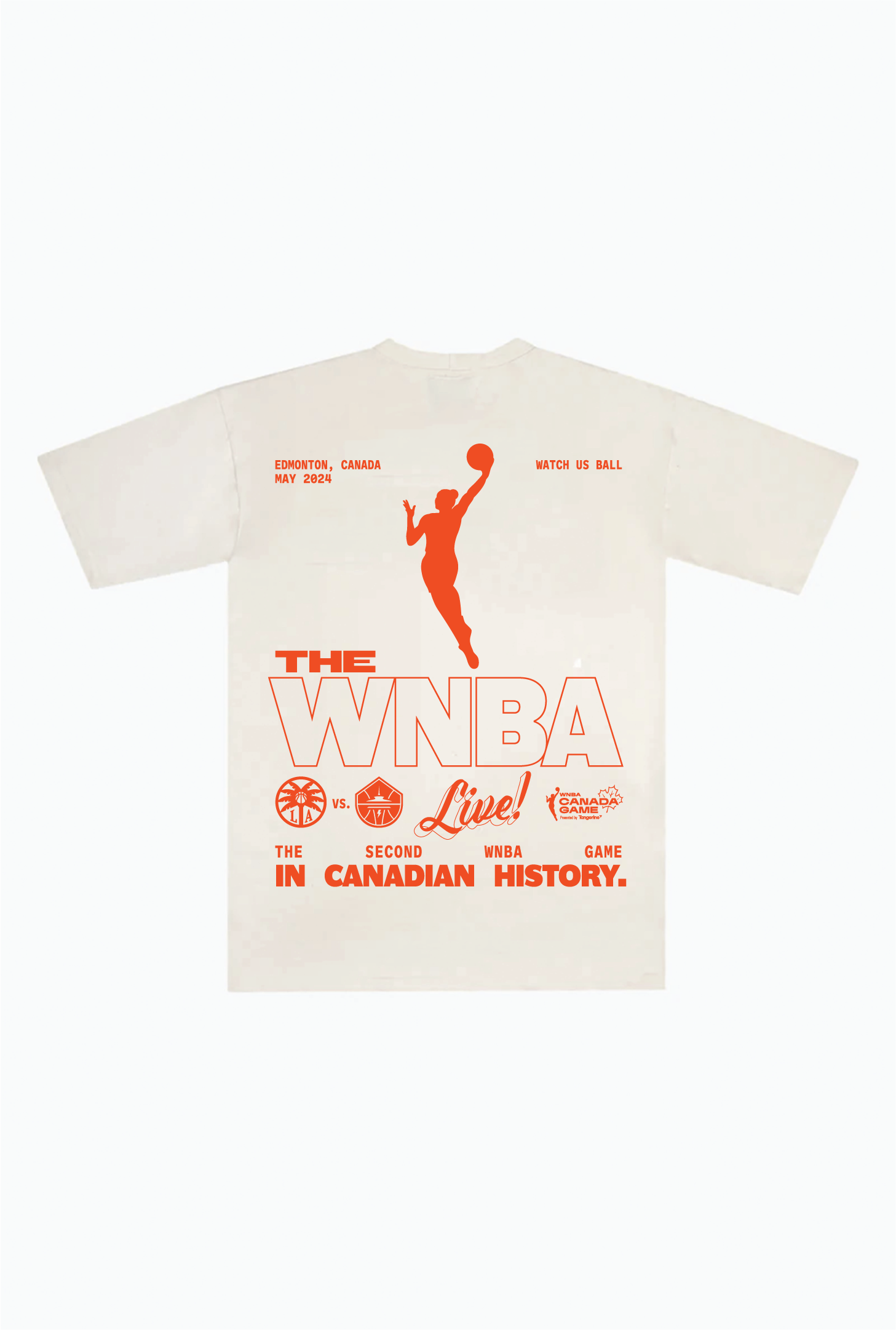 WNBA 2024 Canada Game Day Premium T-Shirt - Ivory