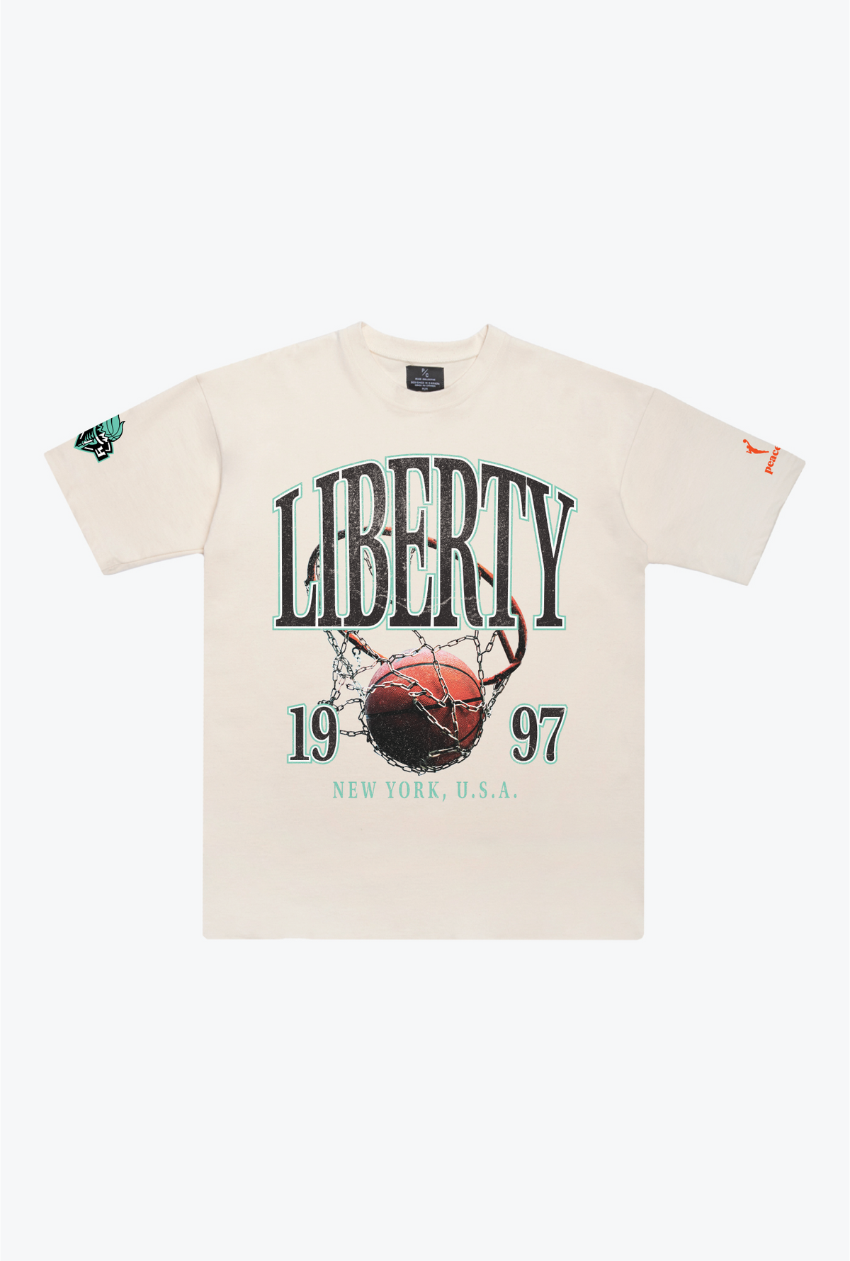 New York Liberty Vintage Heavyweight T-Shirt - Ivory