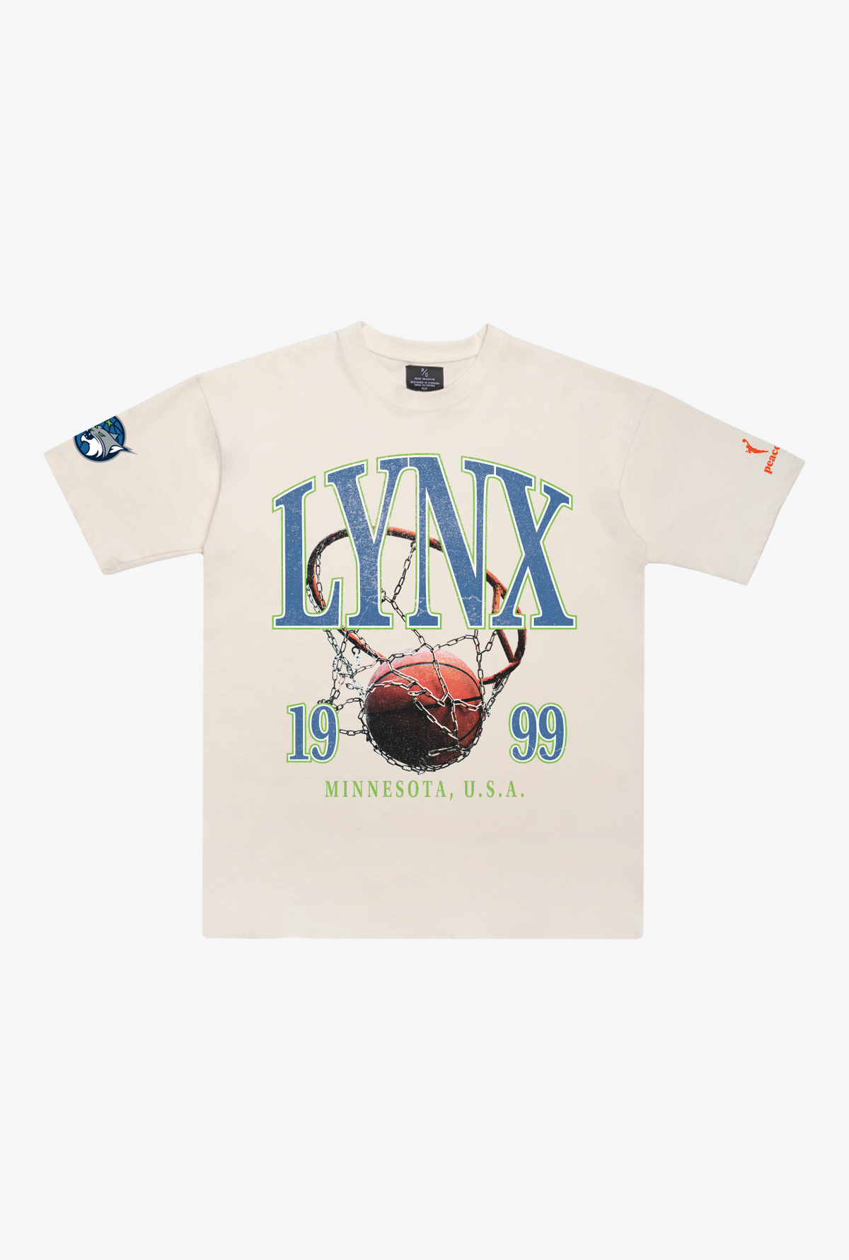 Minnesota Lynx Vintage Heavyweight T-Shirt - Ivory