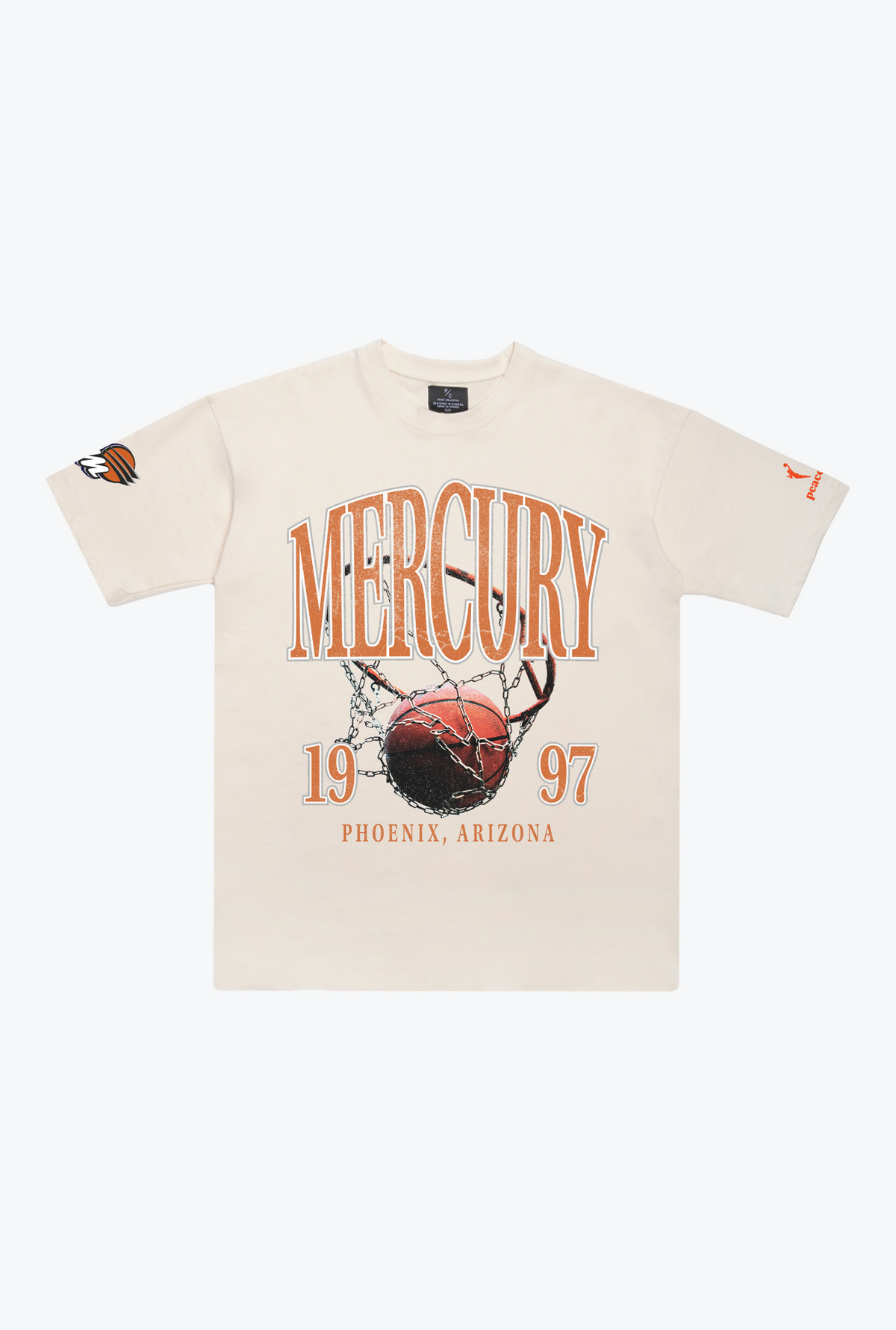 Phoenix Mercury Vintage Heavyweight T-Shirt - Ivory