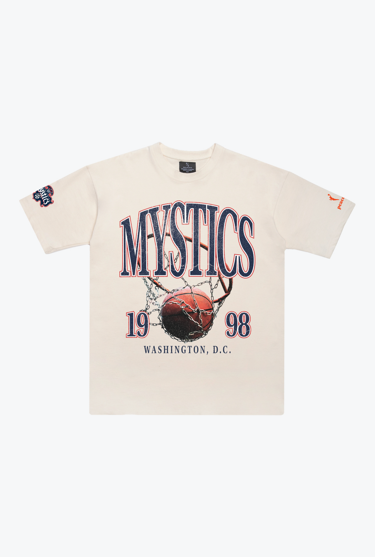 Washington Mystics Vintage Heavyweight T-Shirt - Ivory