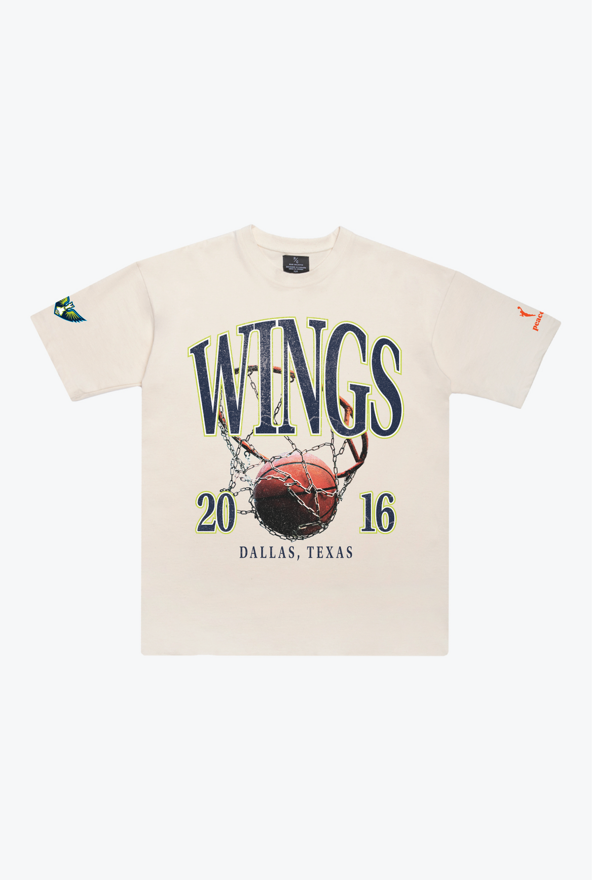 Dallas Wings Vintage Heavyweight T-Shirt - Ivory