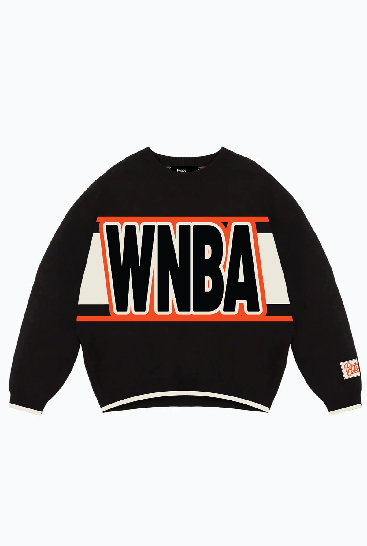WNBA Since 96 Knit Sweater - Ivory / Fire Orange
