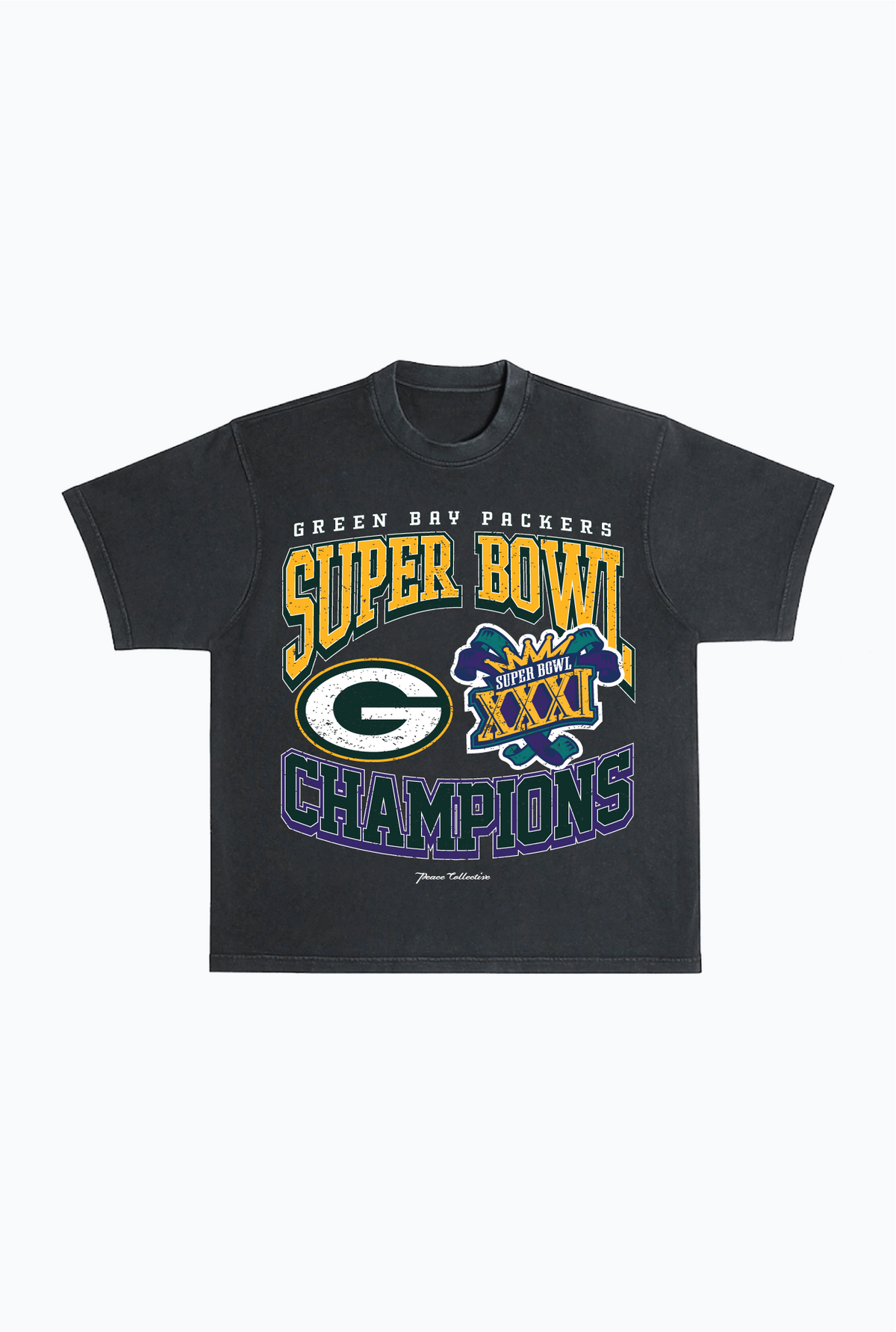Green Bay Packers Super Bowl XXXI Heavyweight T-Shirt - Black