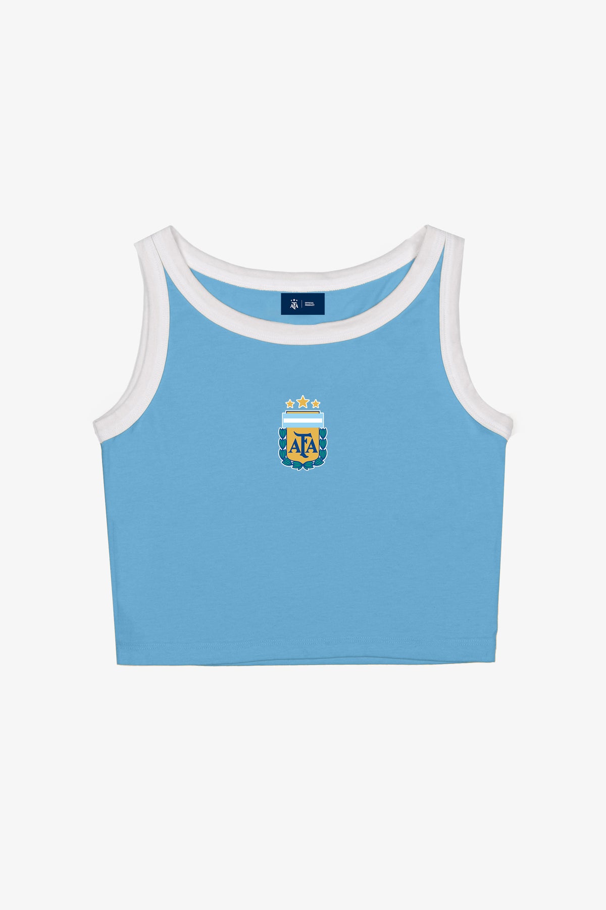 Argentina Women's Cropped Tank - Light Blue