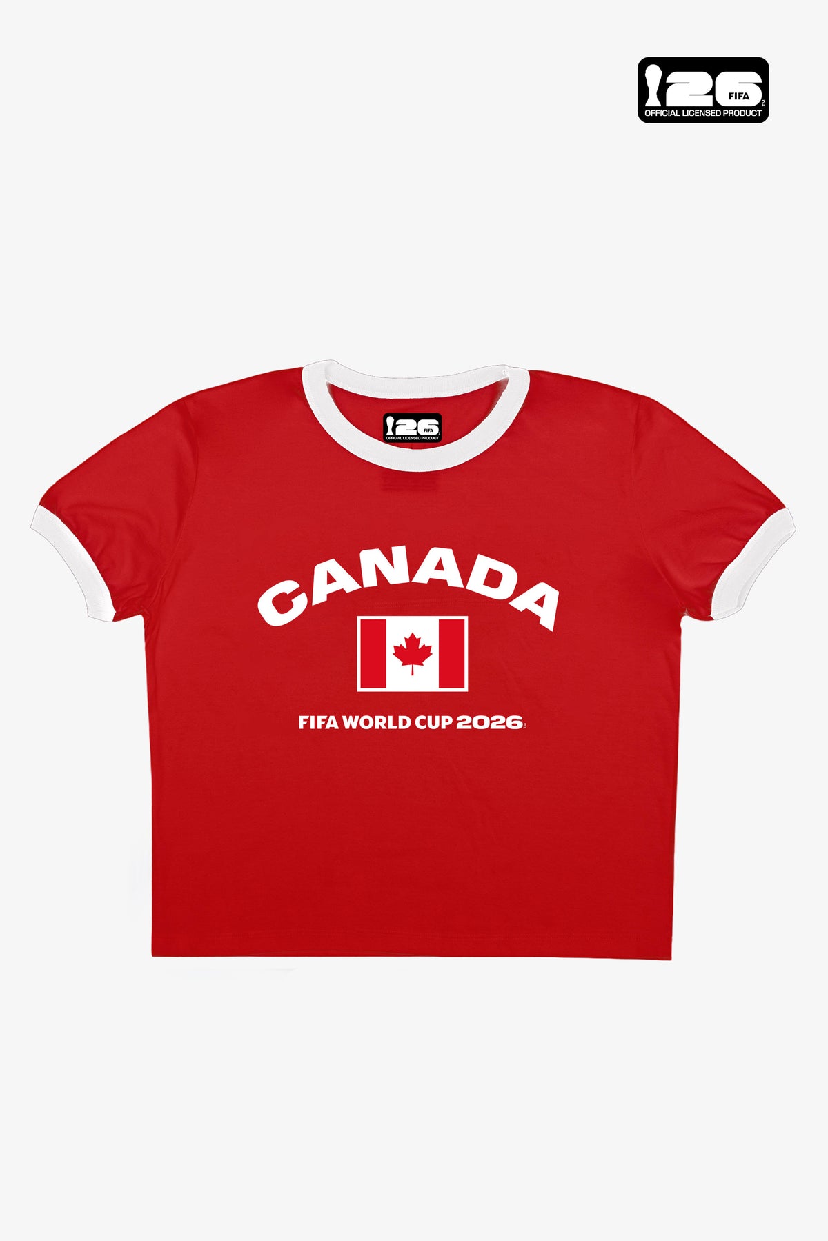 FIFA World Cup 2026™ Canada Cropped Ringer T-Shirt - Red