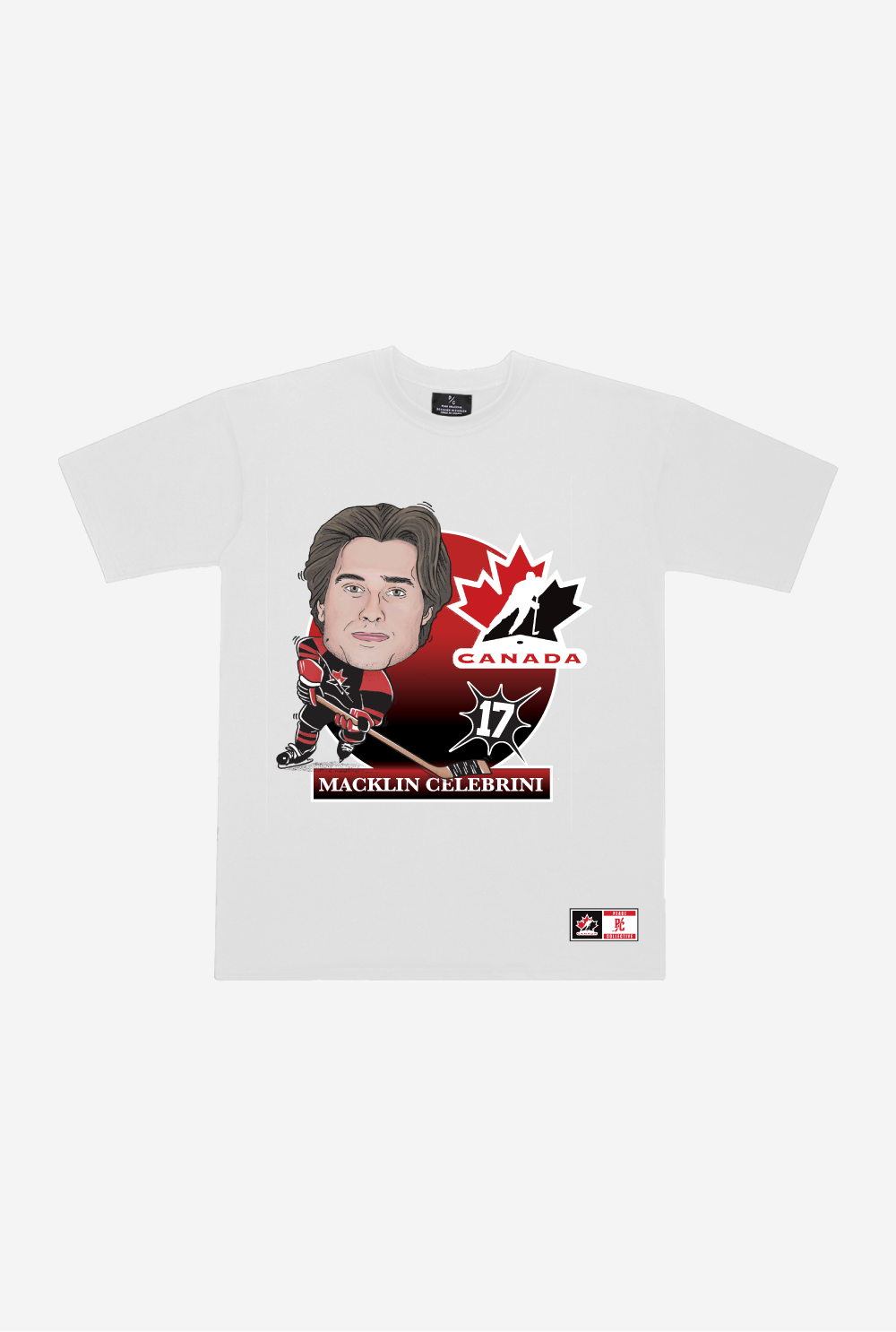 Hockey Canada Macklin Celebrini Heavyweight T-Shirt - White