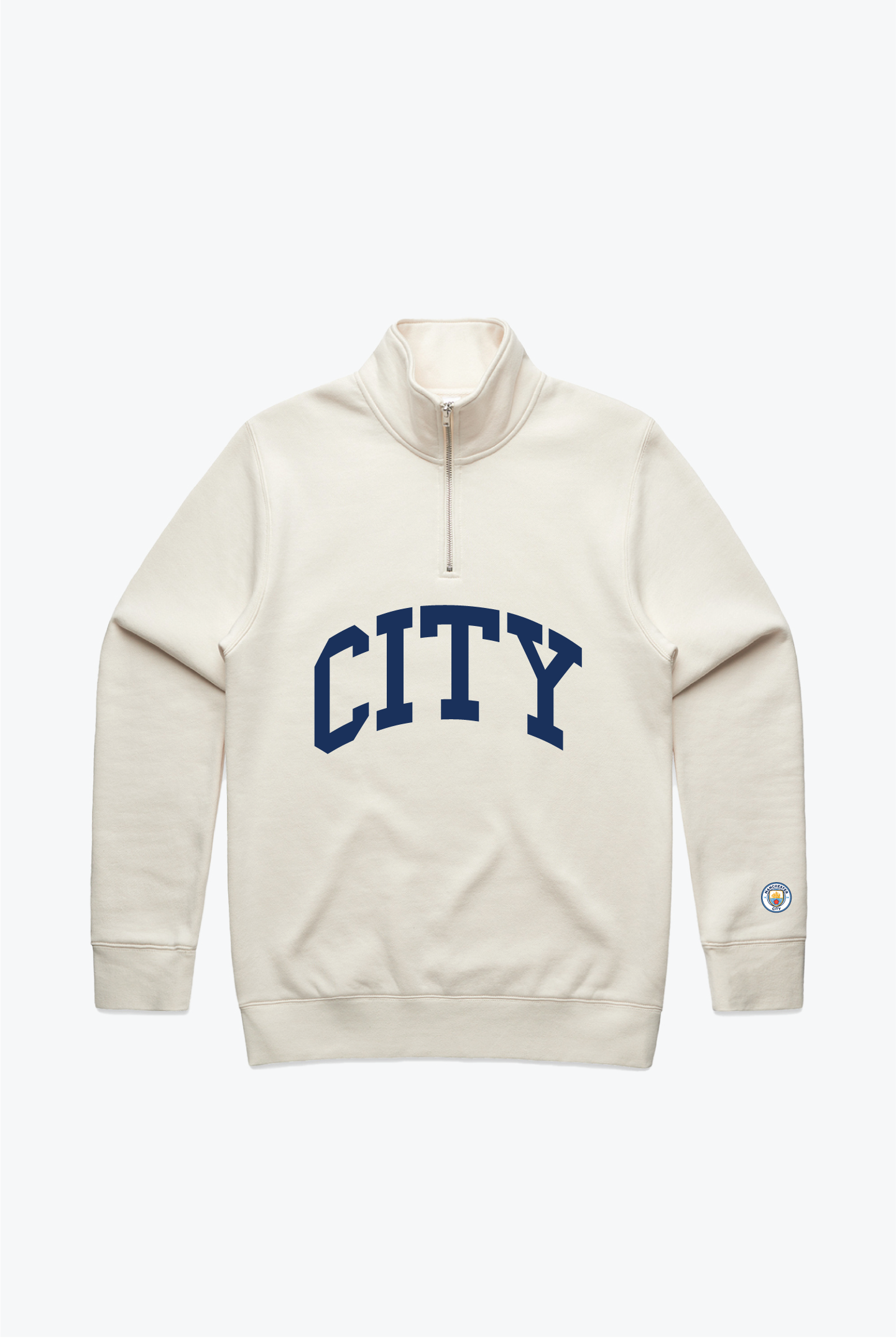 Manchester City FC Collegiate Quarter Zip - Ivory