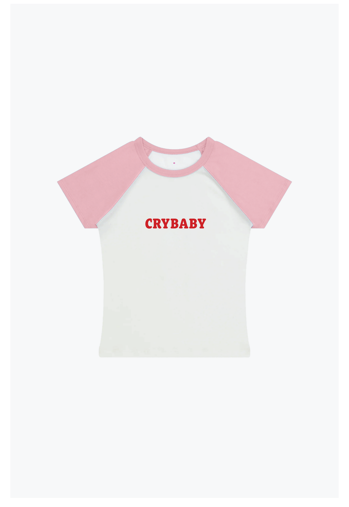 T-shirt pour bébé Crybaby - Blanc/Rose