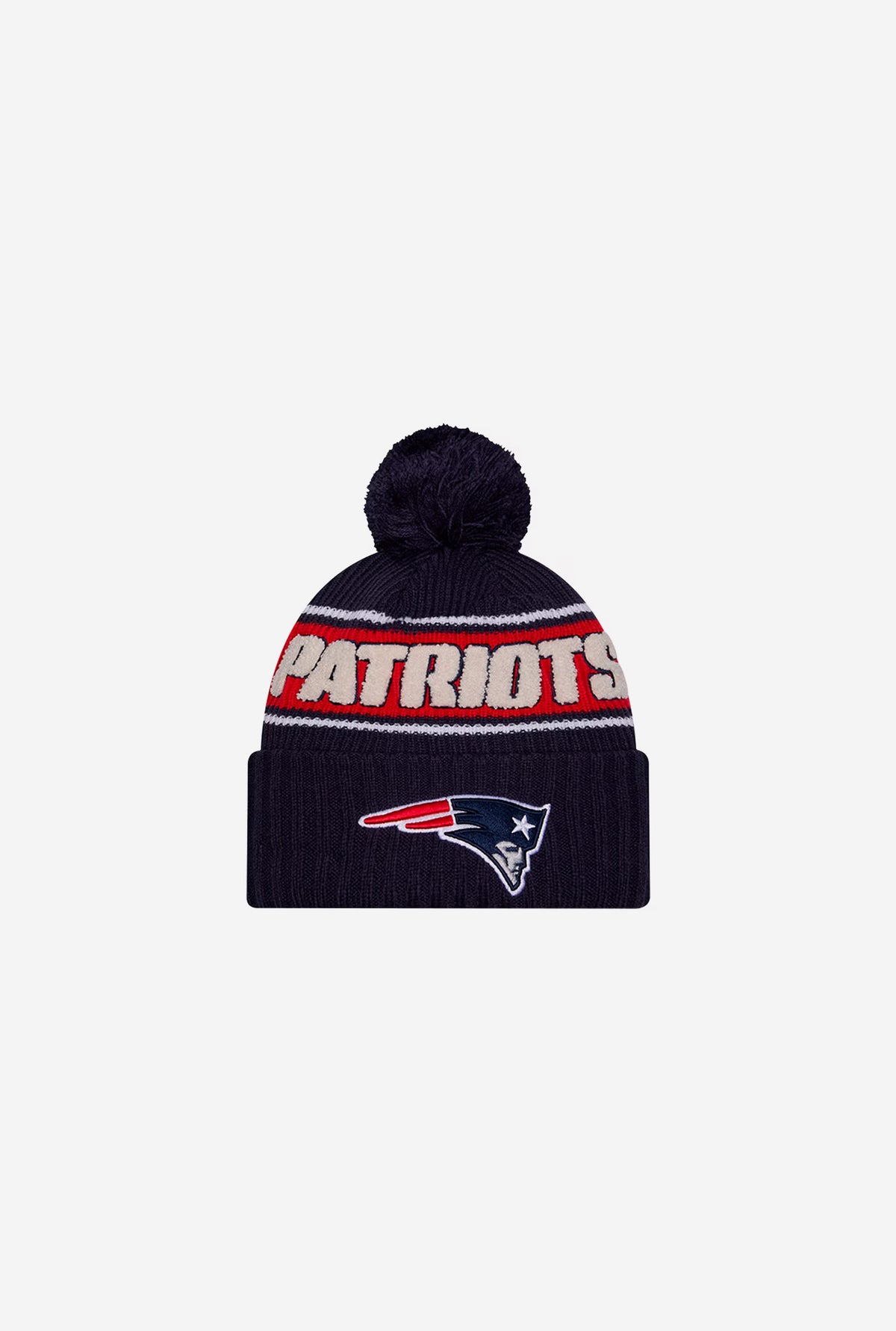 New England Patriots 2024 Sideline Knit Hat - Navy