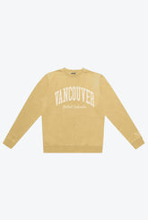 Pull ras du cou teinté pigmenté Vancouver Tourist - Miel
