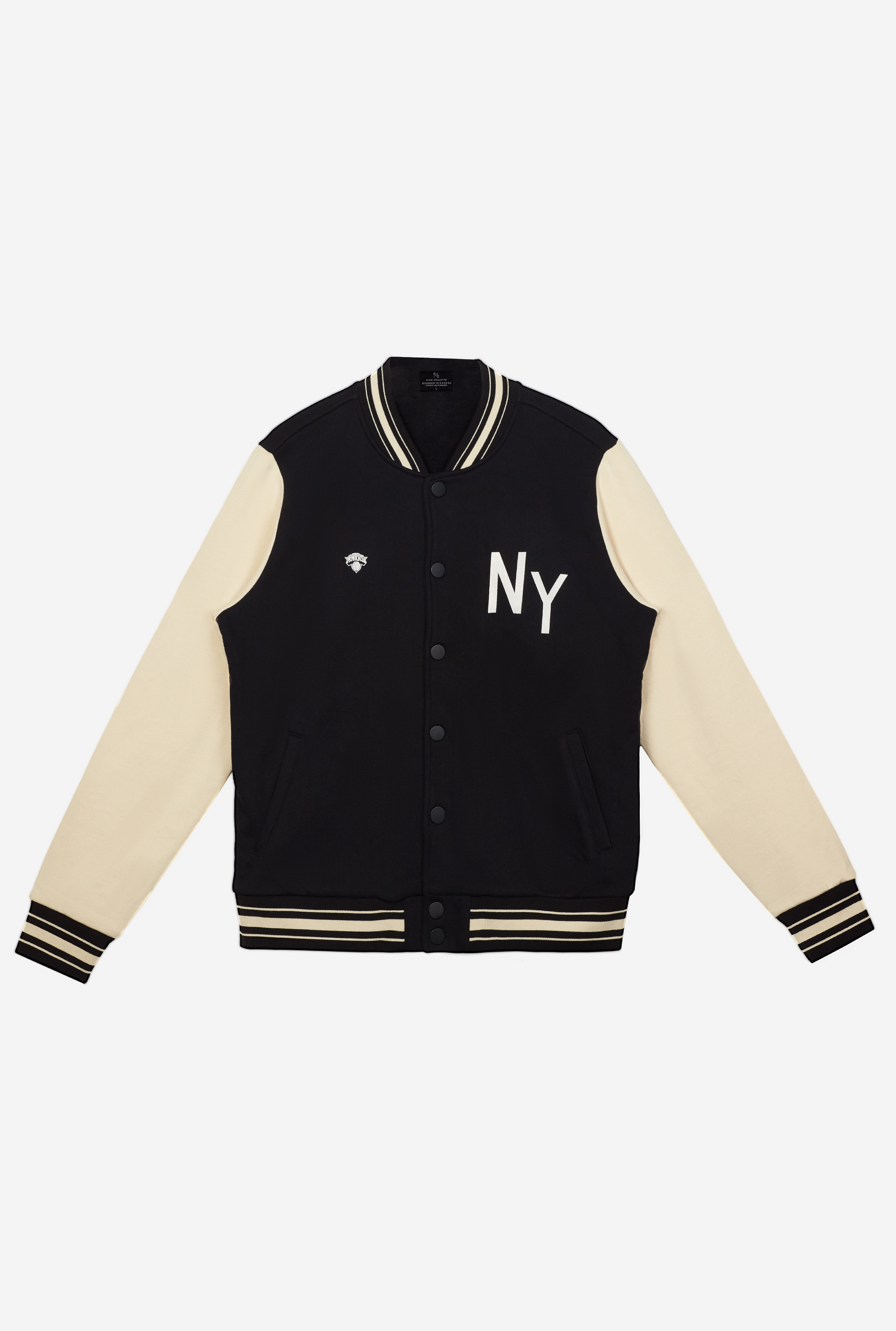 Basketball Lives in New York Letterman Jacket - Black/Cream