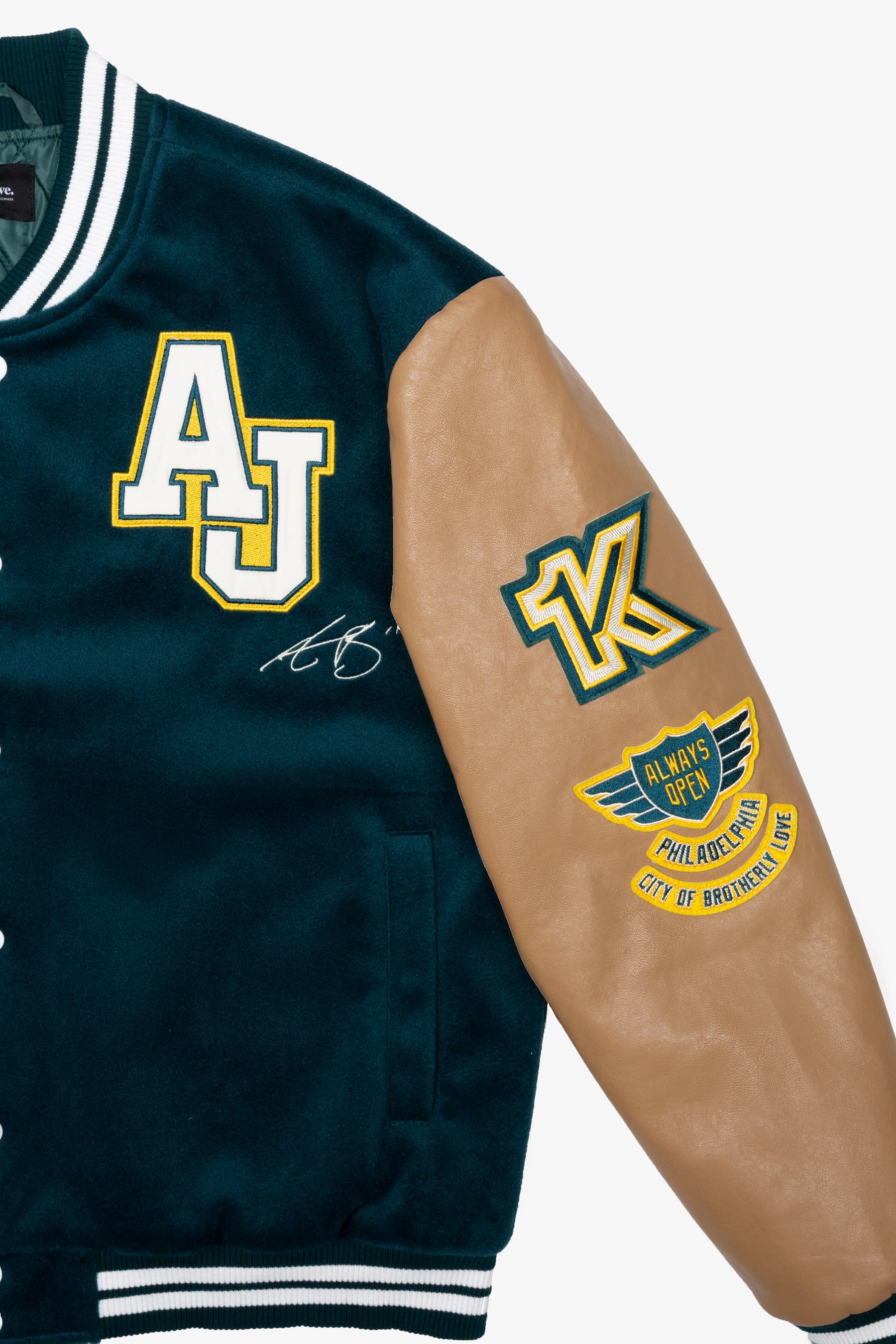 P/C x AJ Brown Varsity Jacket - Green