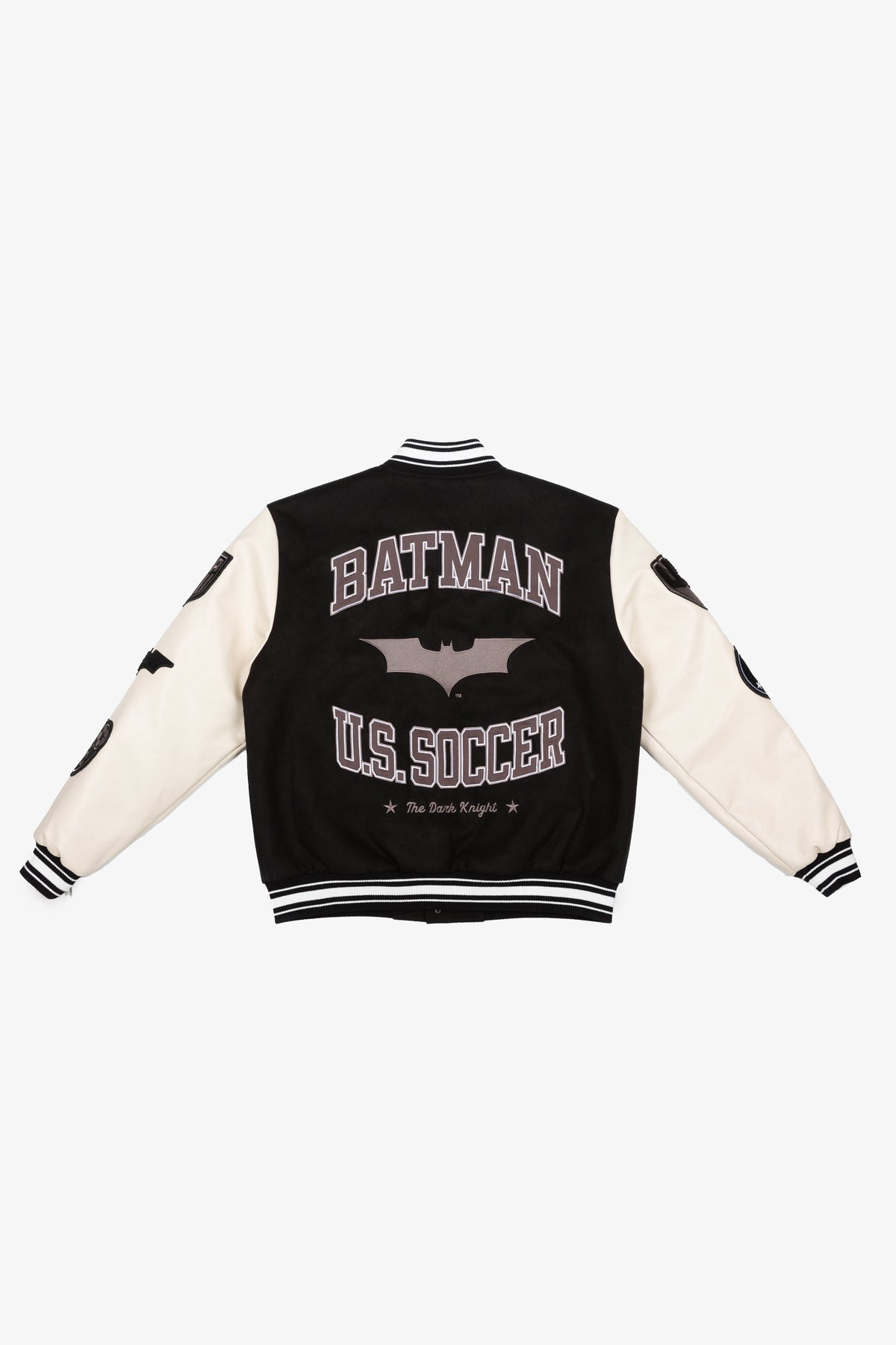 US Soccer x DC Comics Batman Nylon-Collegejacke – Schwarz