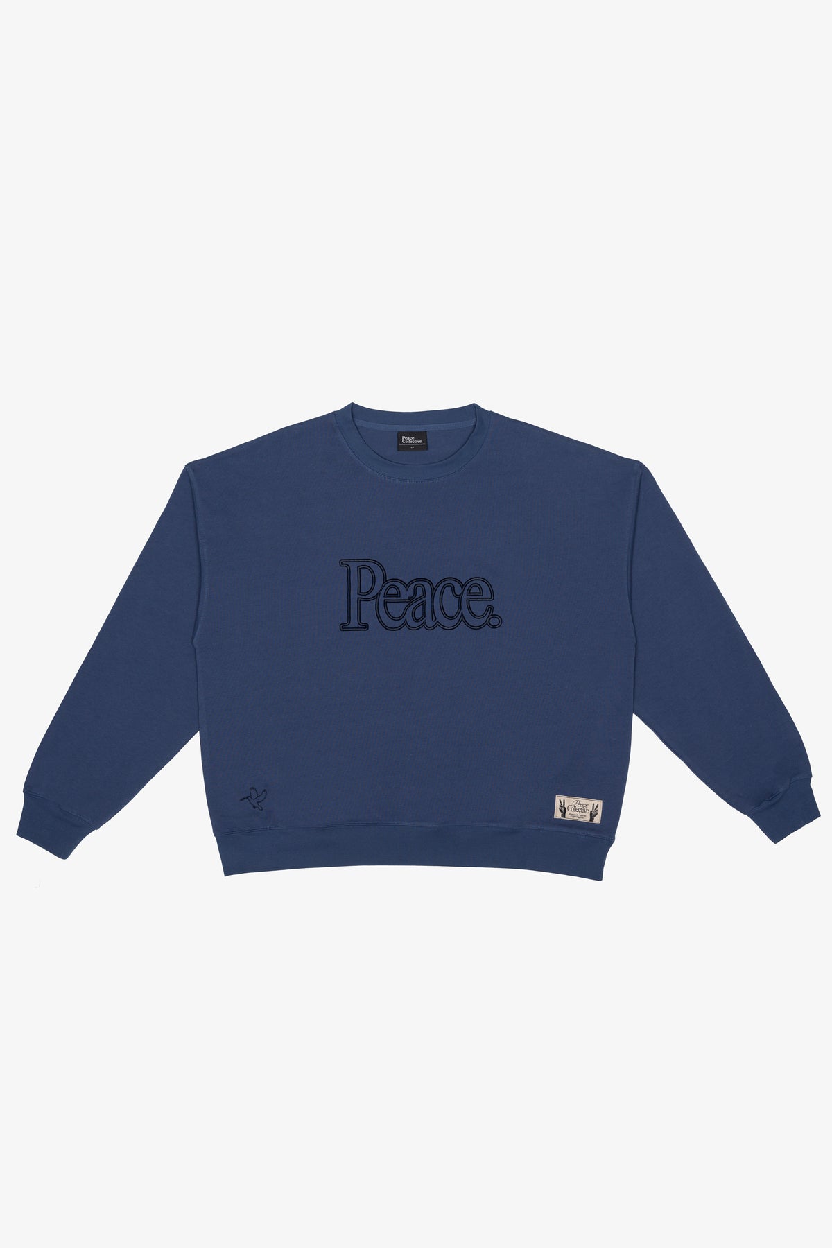 Peace Pigment Dye Crewneck - Navy