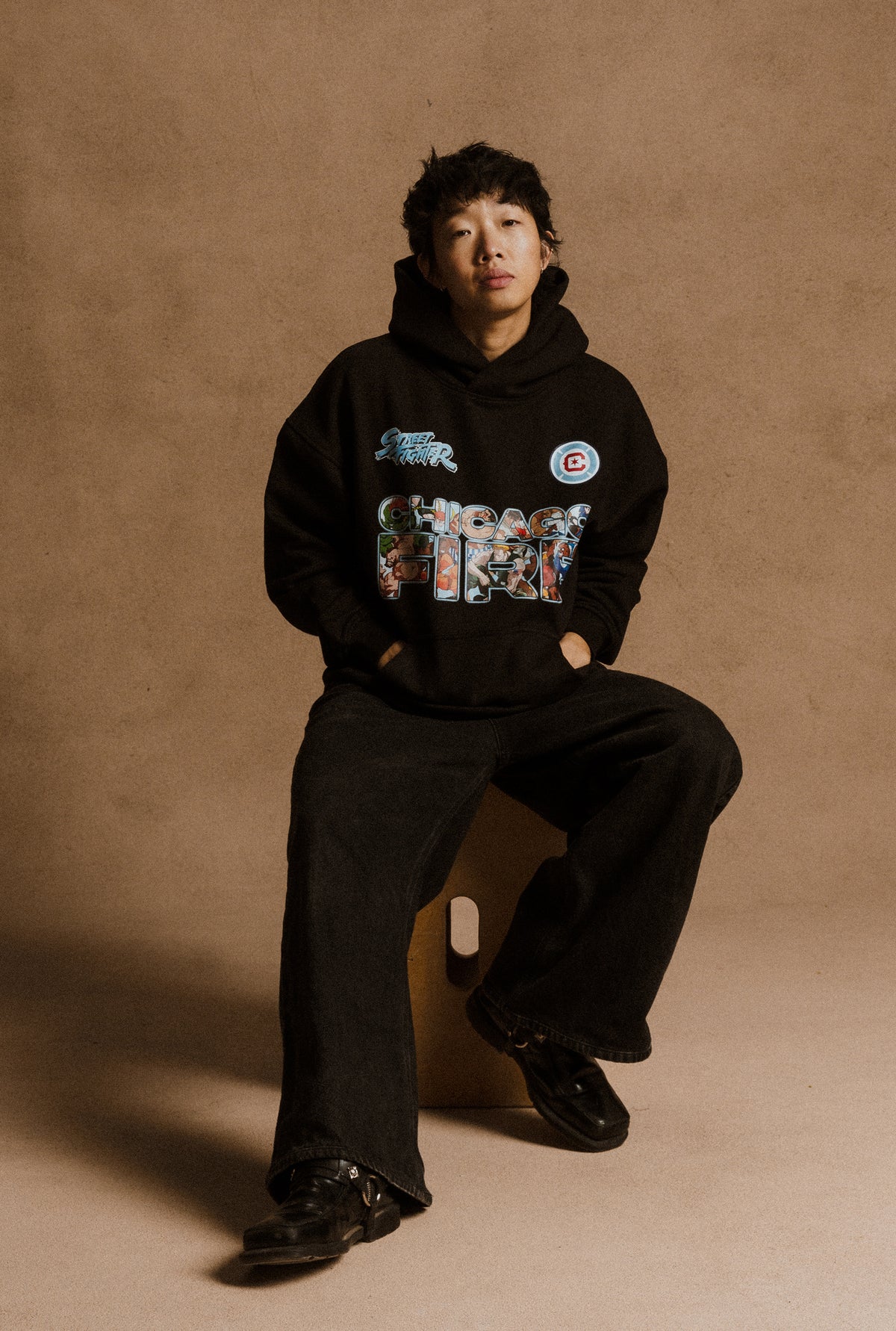 Chicago Fire FC x Street Fighter Character Heavyweight Hoodie - Black