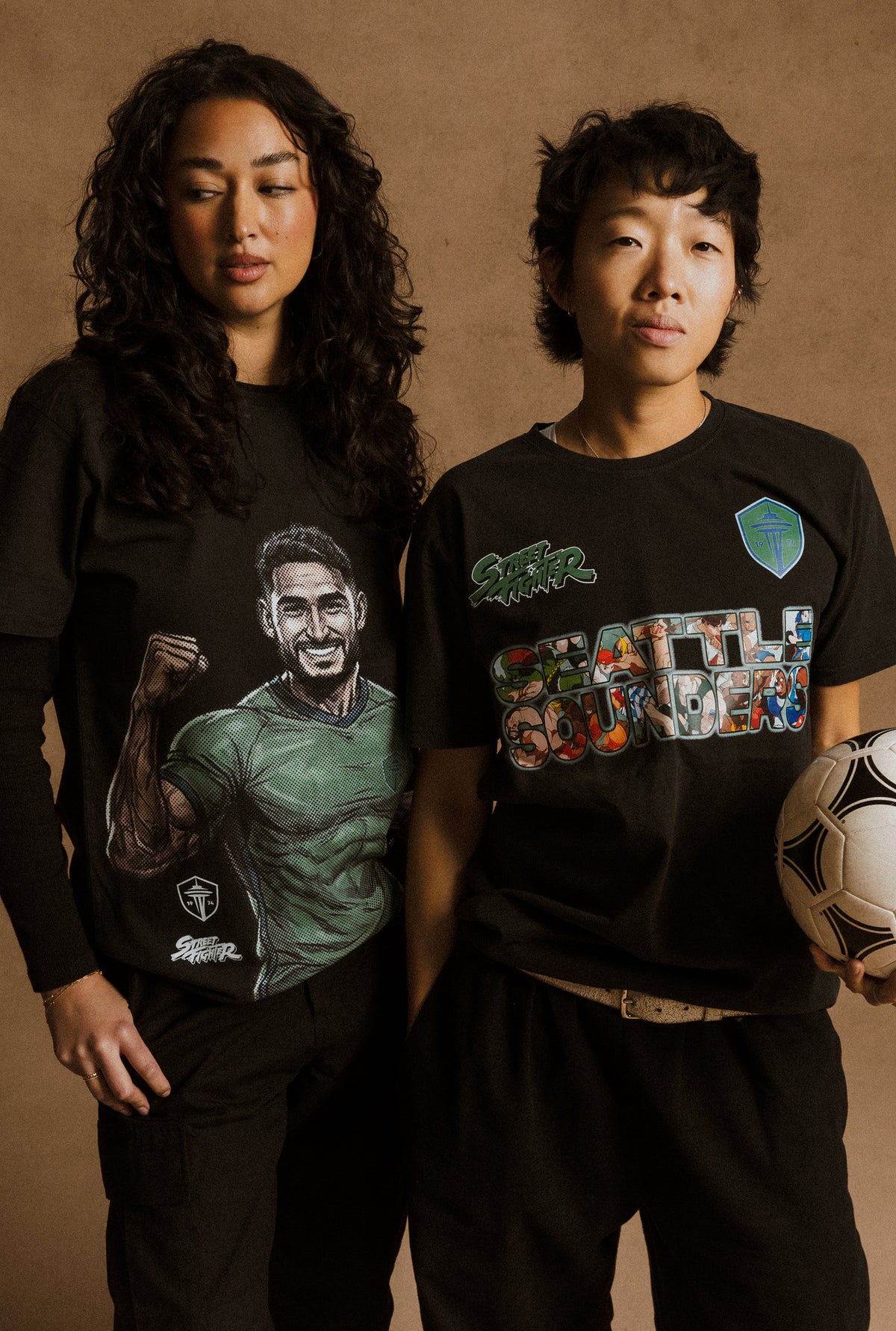Seattle Sounders FC x Street Fighter Cristian Roldan Premium T-Shirt - Black
