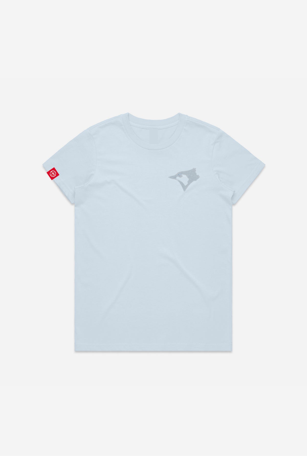 Toronto Blue Jays x Hazel Mae Cropped T-Shirt - Baby Blue