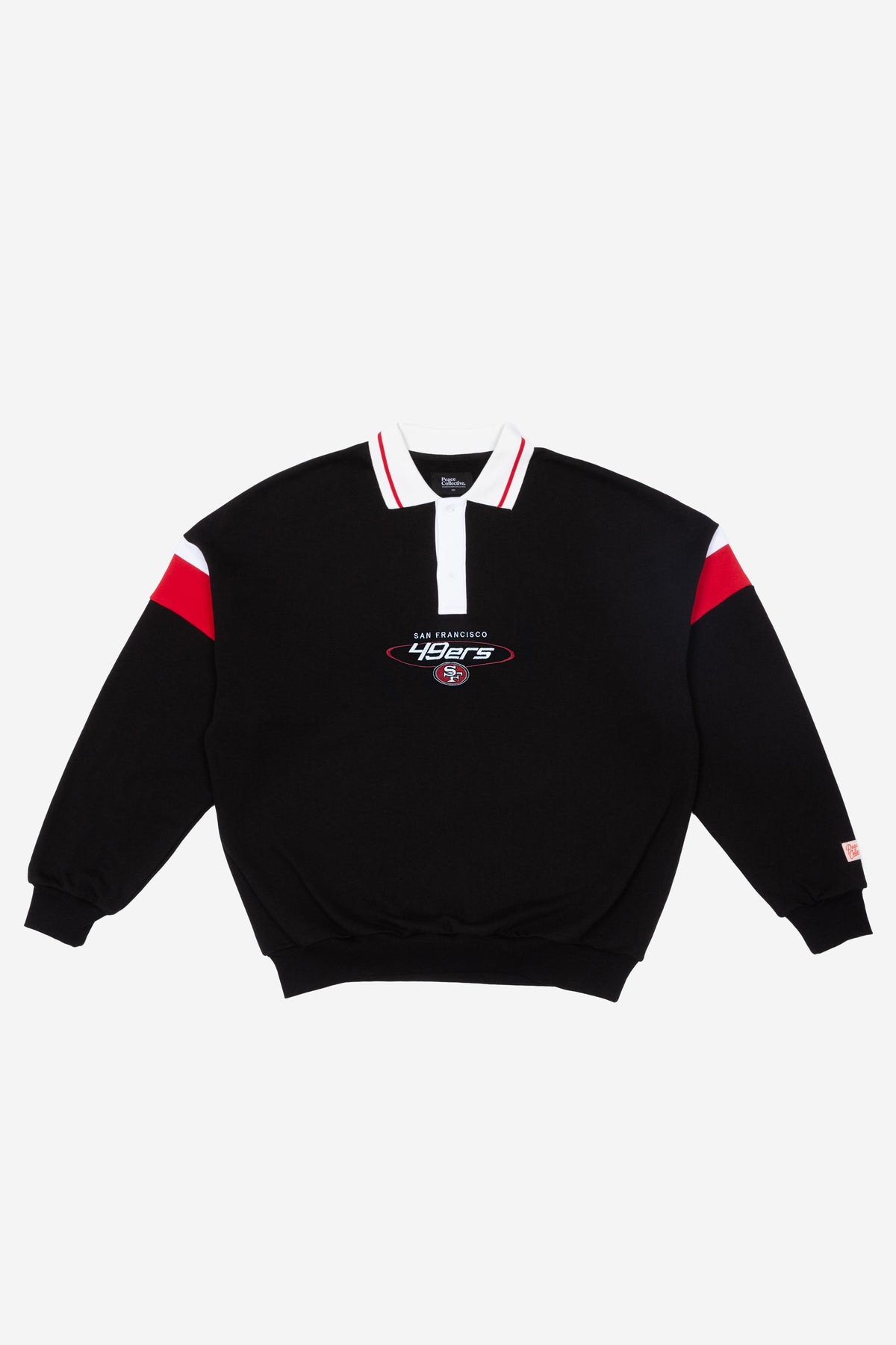 San Francisco 49ers Oversized Rugby - Black / Red