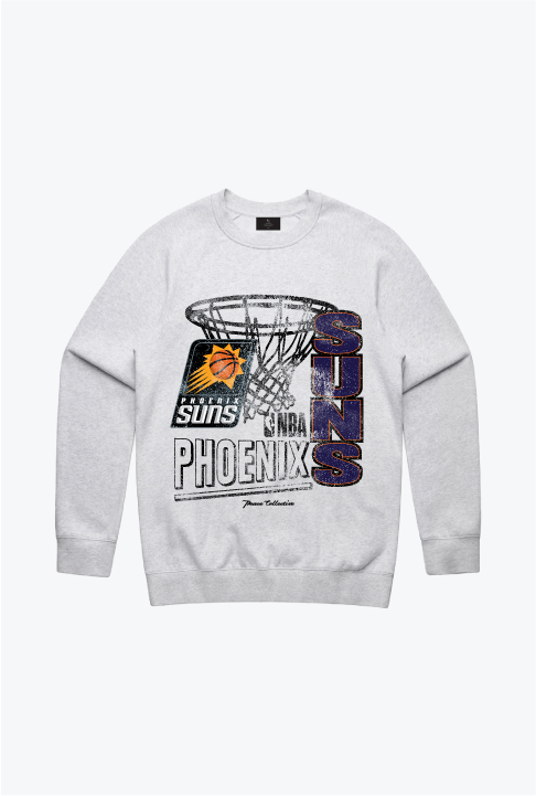 Phoenix Suns Basketball Net Crewneck - Ash