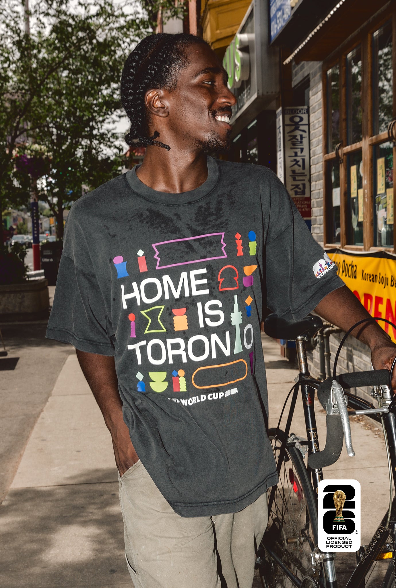 Toronto FIFA Heavyweight Garment Dyed T-Shirt - Black