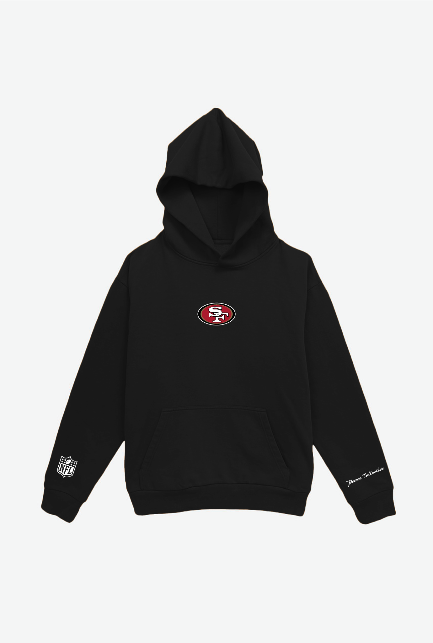 Sweat à capuche épais avec logo des 49ers de San Francisco - Noir