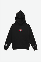 Sweat à capuche épais avec logo des 49ers de San Francisco - Noir