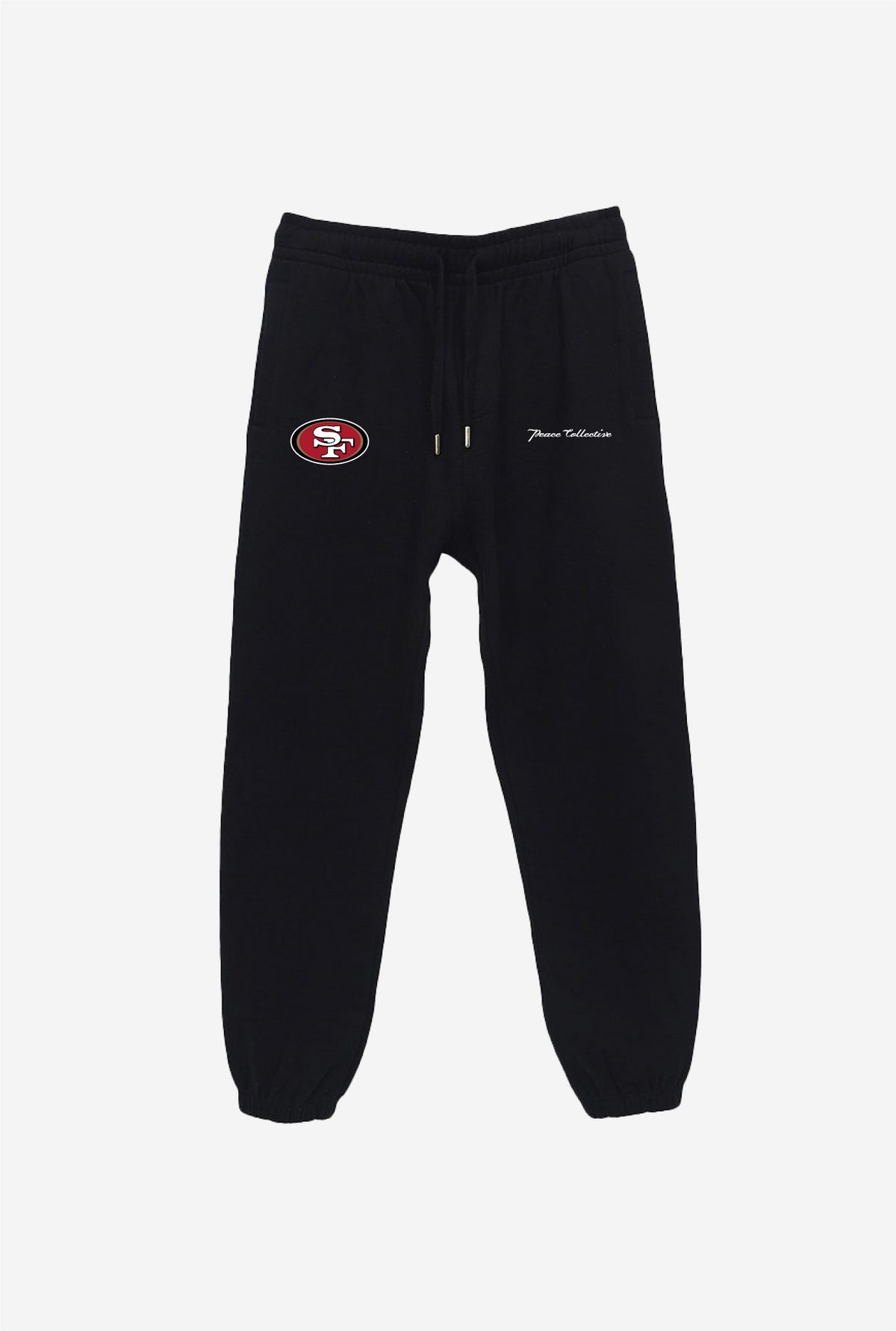 Pantalon de jogging épais avec logo des 49ers de San Francisco - Noir