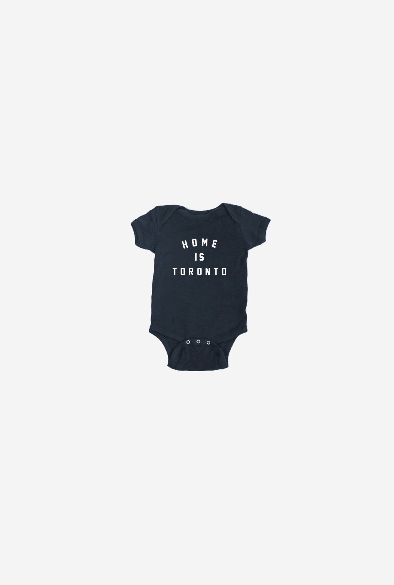 Home is Toronto Varsity Short Sleeve Onesie - Navy