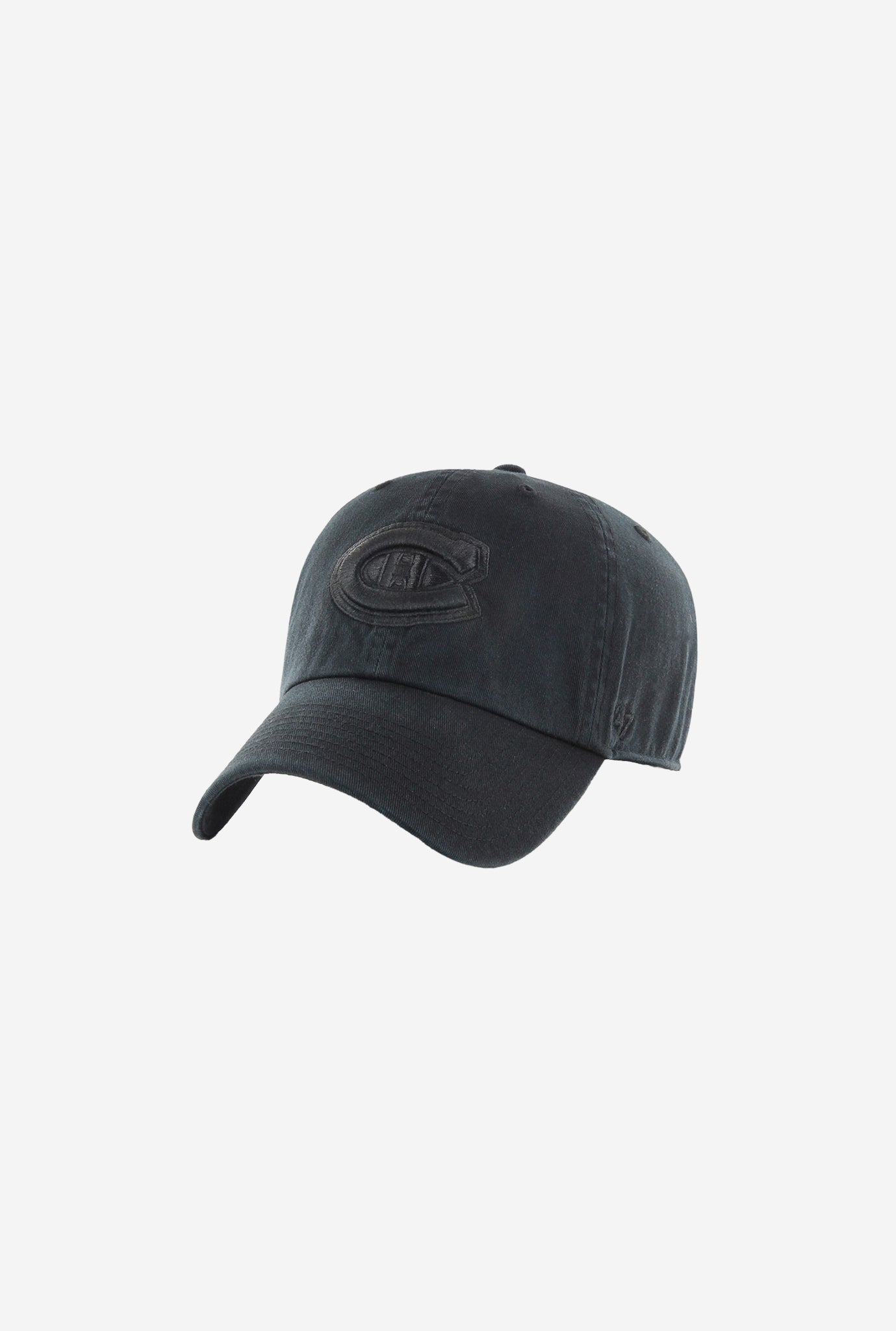 Montreal Canadiens Clean Up Cap - Black on Black