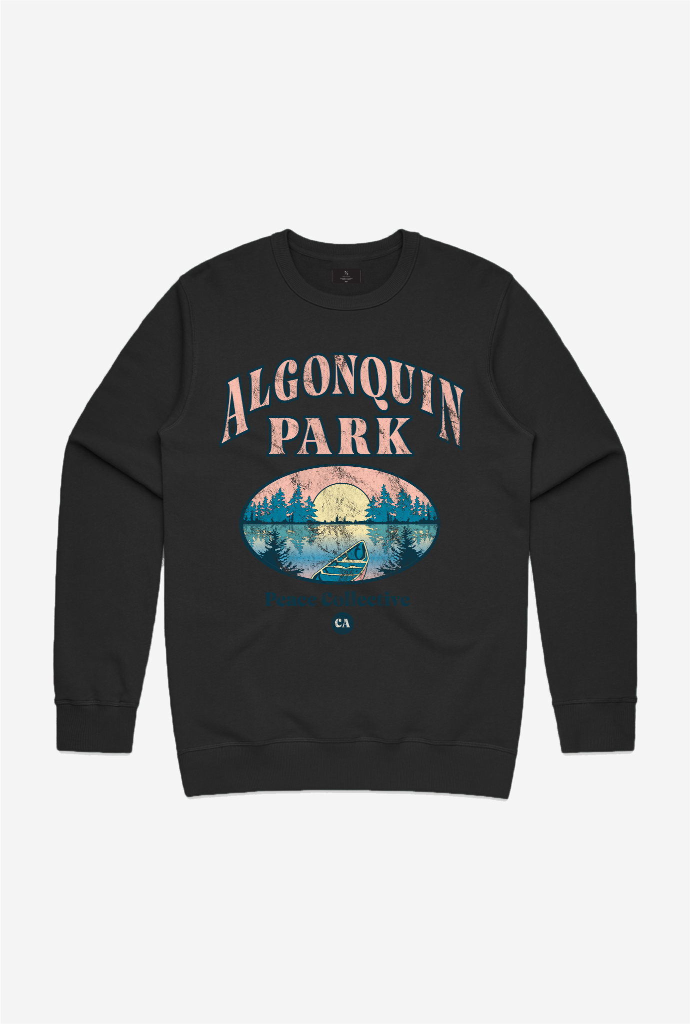 Algonquin Vintage Post Card Crewneck - Black