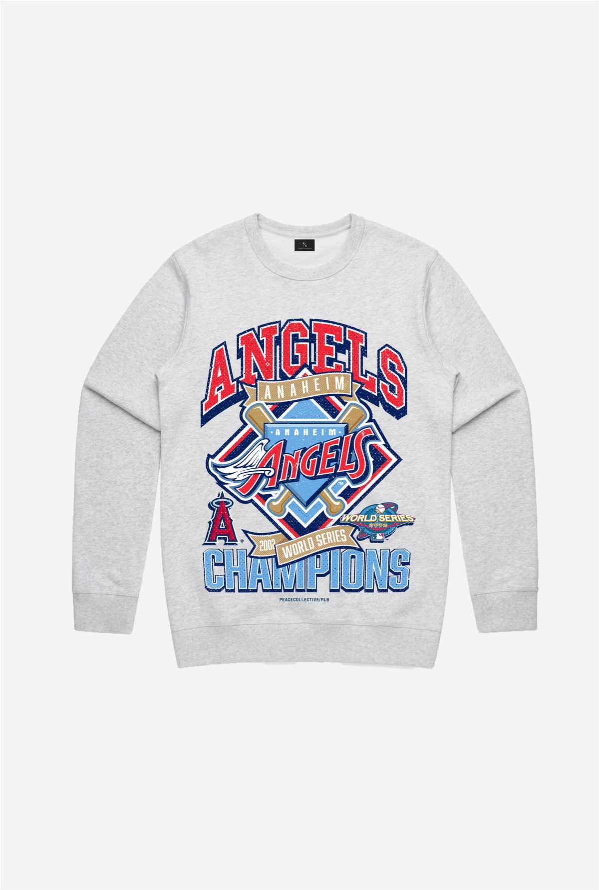 Anaheim Angels Vintage Cooperstown Collection Crewneck - Ash