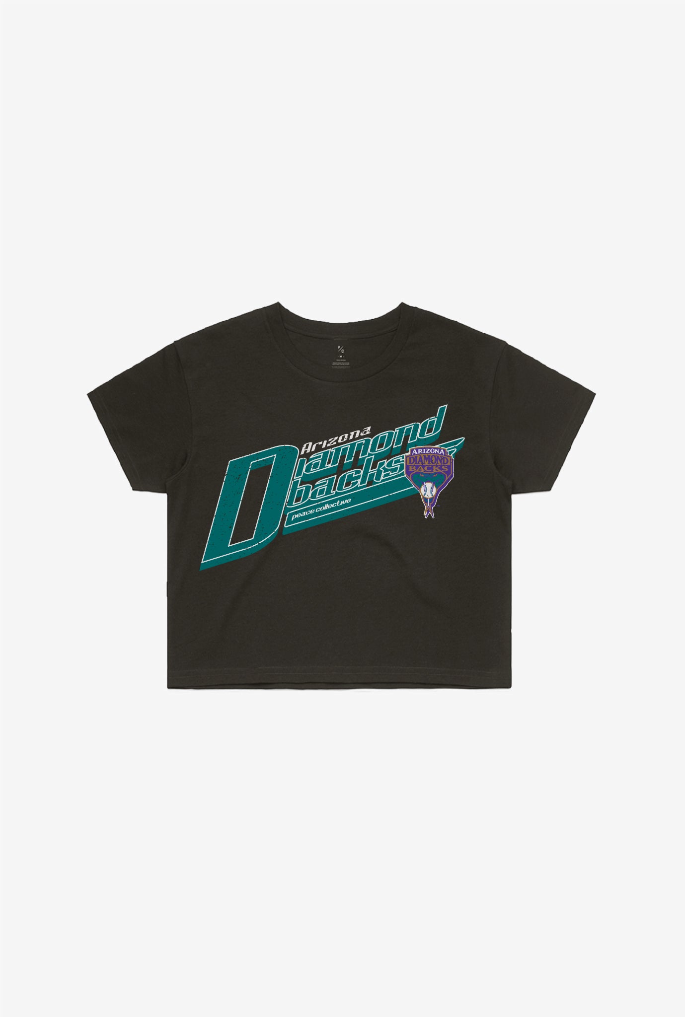 Arizona Diamondbacks Vintage Cropped T-Shirt - Black