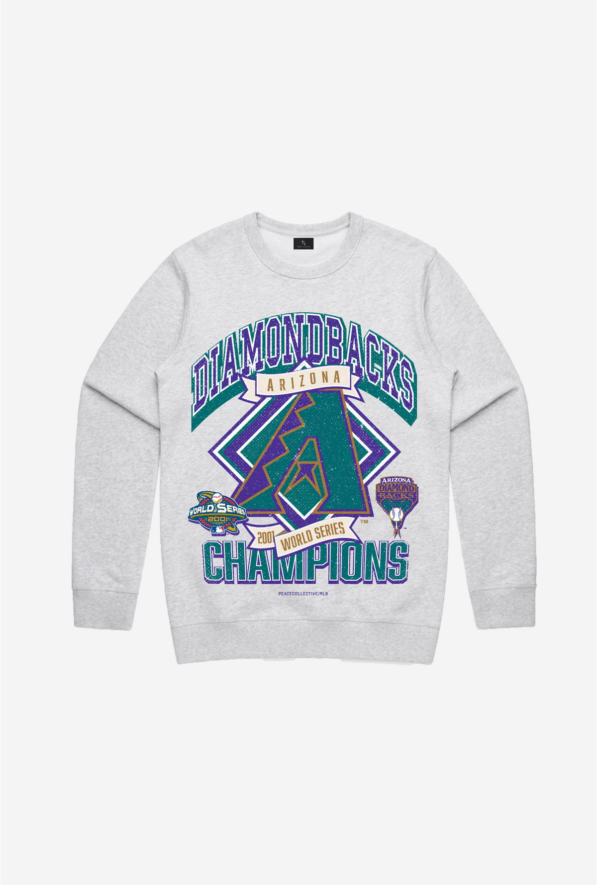 Arizona Diamondbacks Vintage Cooperstown Collection Crewneck - Ash