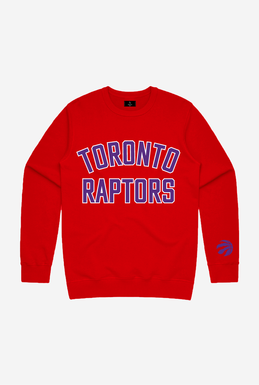 NBA 75th Toronto Raptors Collegiate Crewneck - Red