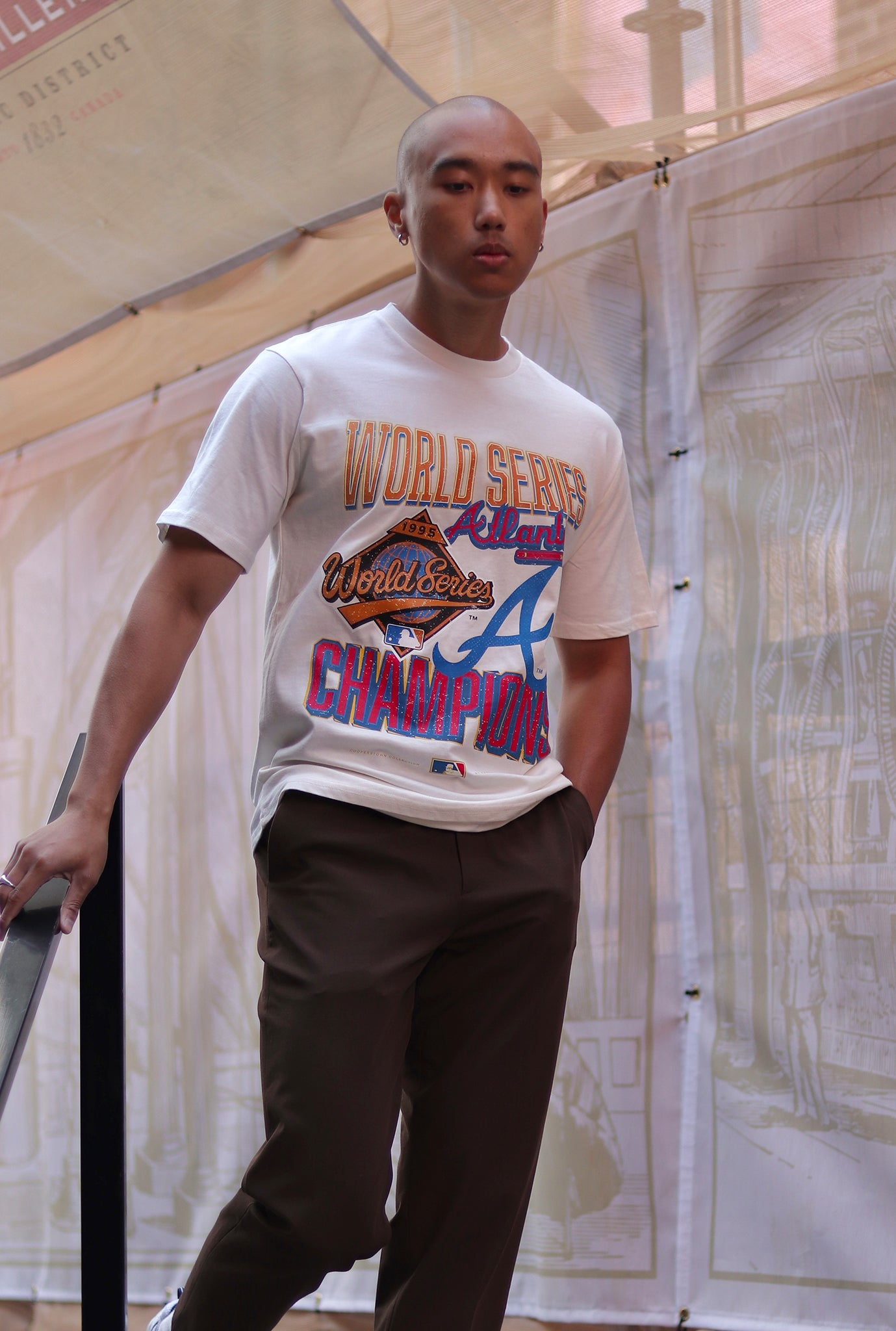 Atlanta Braves 1995 World Series Cooperstown Collection Premium T-Shirt - Natural
