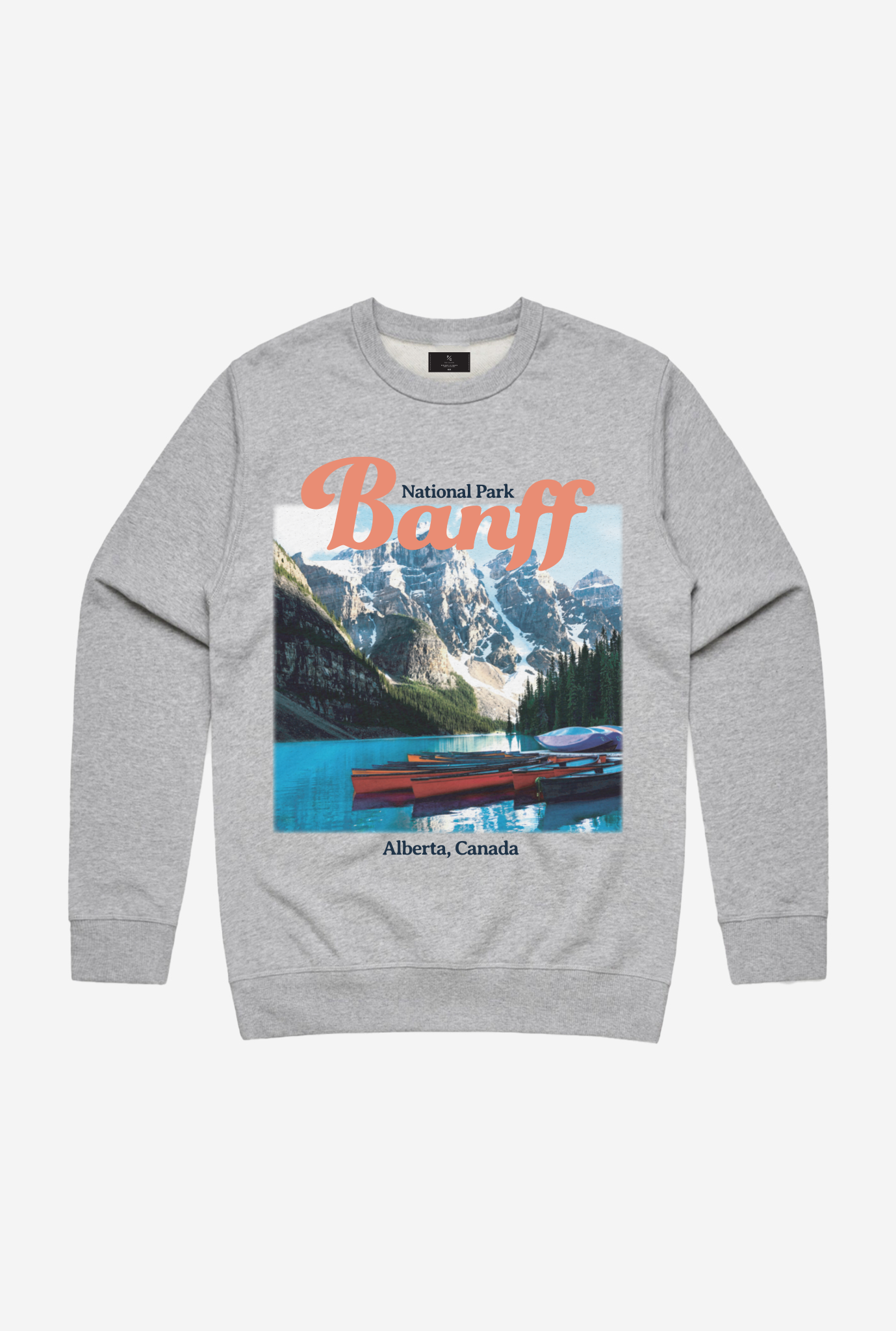 Banff Post Card Crewneck - Grey