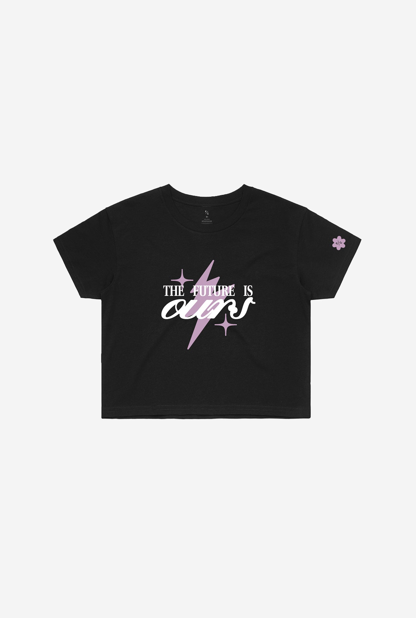 The Future is Ours Cropped T-Shirt - Black