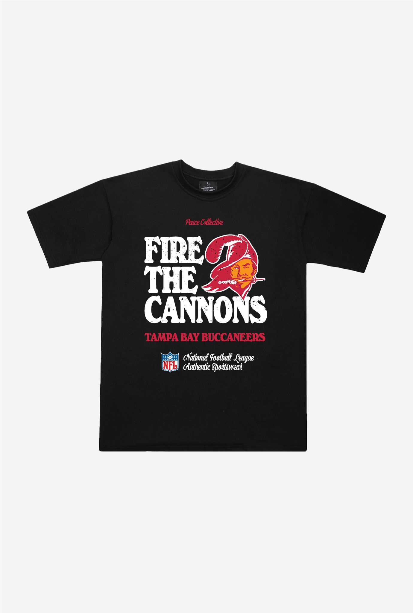 Tampa Bay Buccaneers Vintage Ad Heavyweight T-Shirt - Black