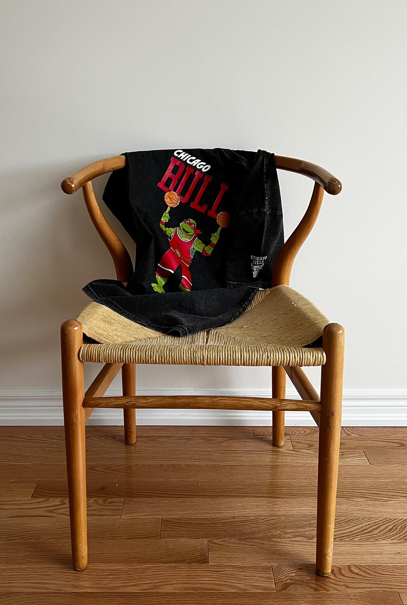 P/C x TMNT Chicago Bulls Stonewash T-Shirt - Black