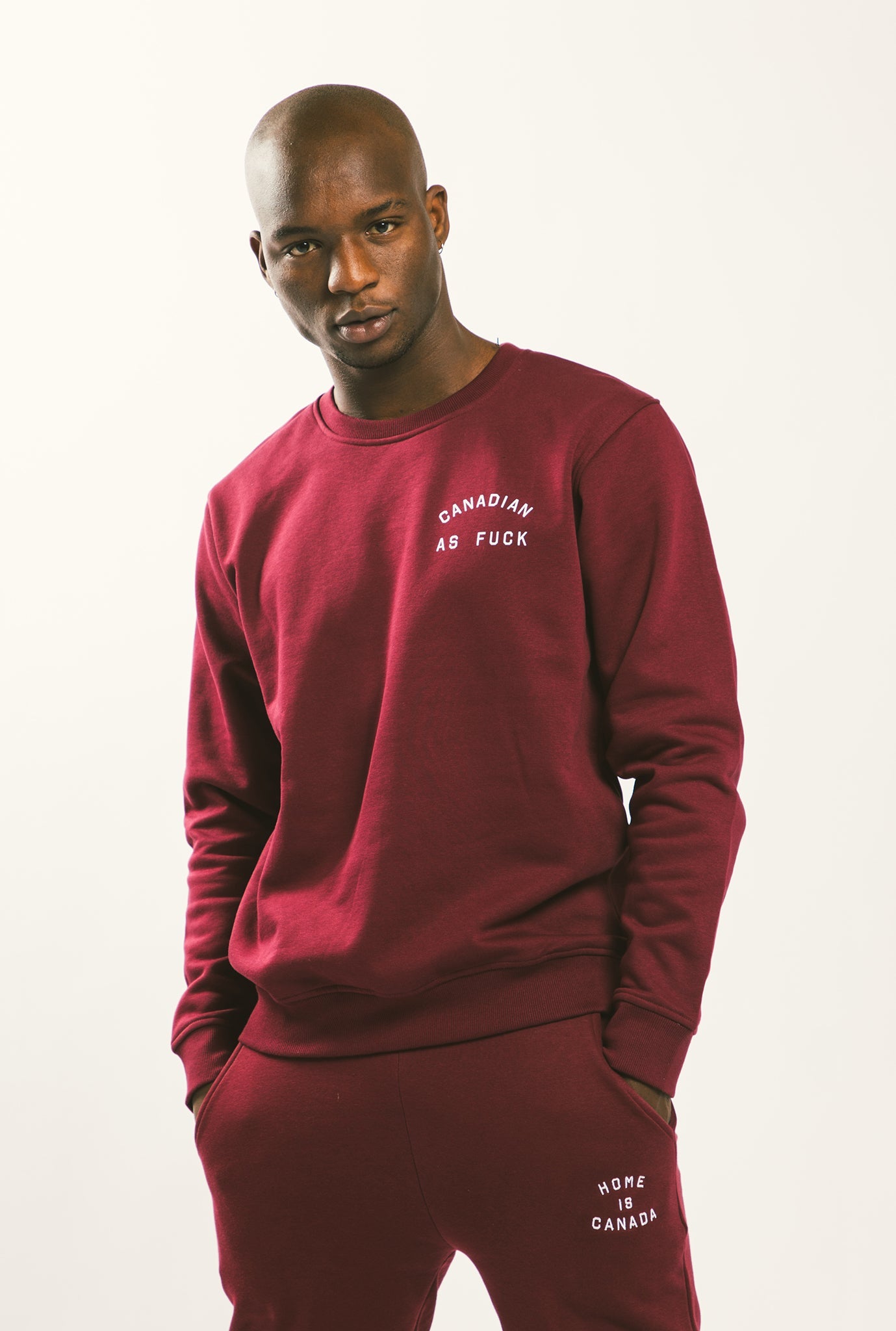 Canadian as Fuck Crewneck - Maroon