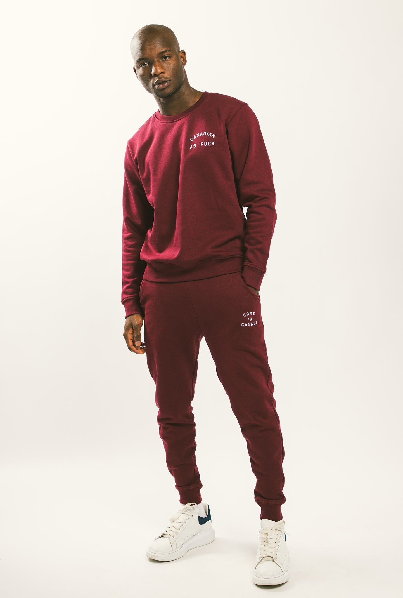 Canadian as Fuck Crewneck - Maroon