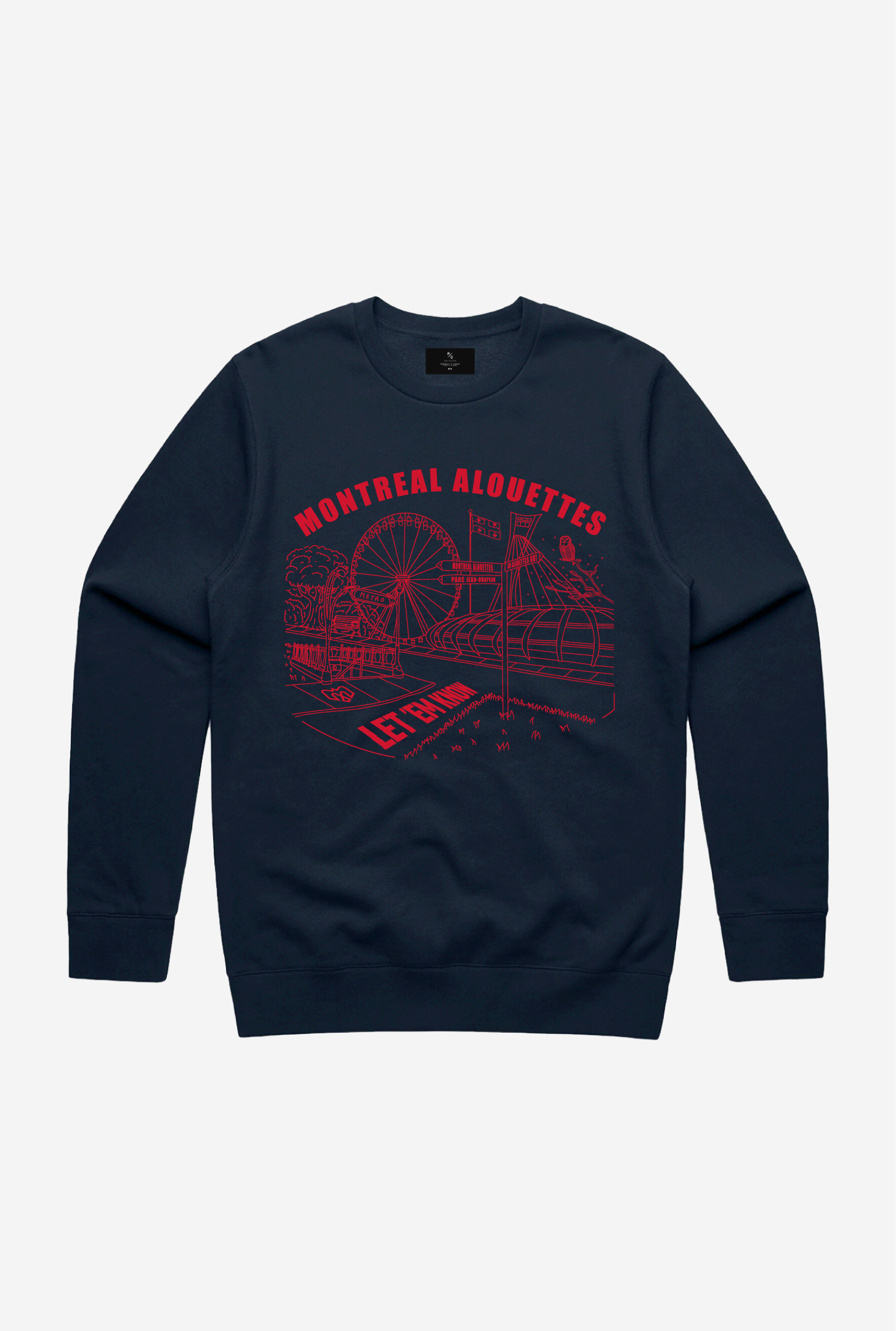 Montreal Alouettes Let 'em Know Crewneck - Navy