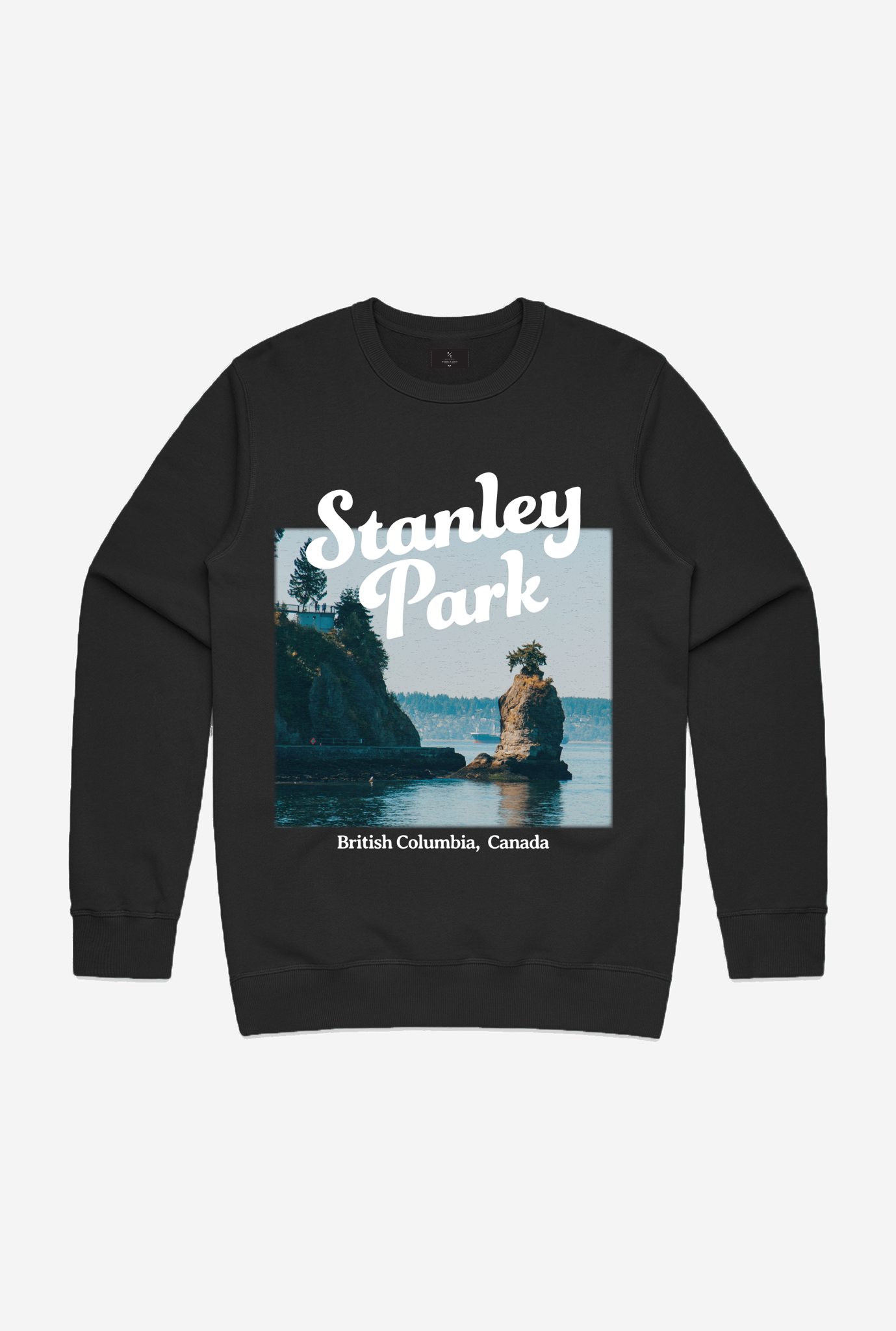 Stanley Park Post Card Crewneck - Black