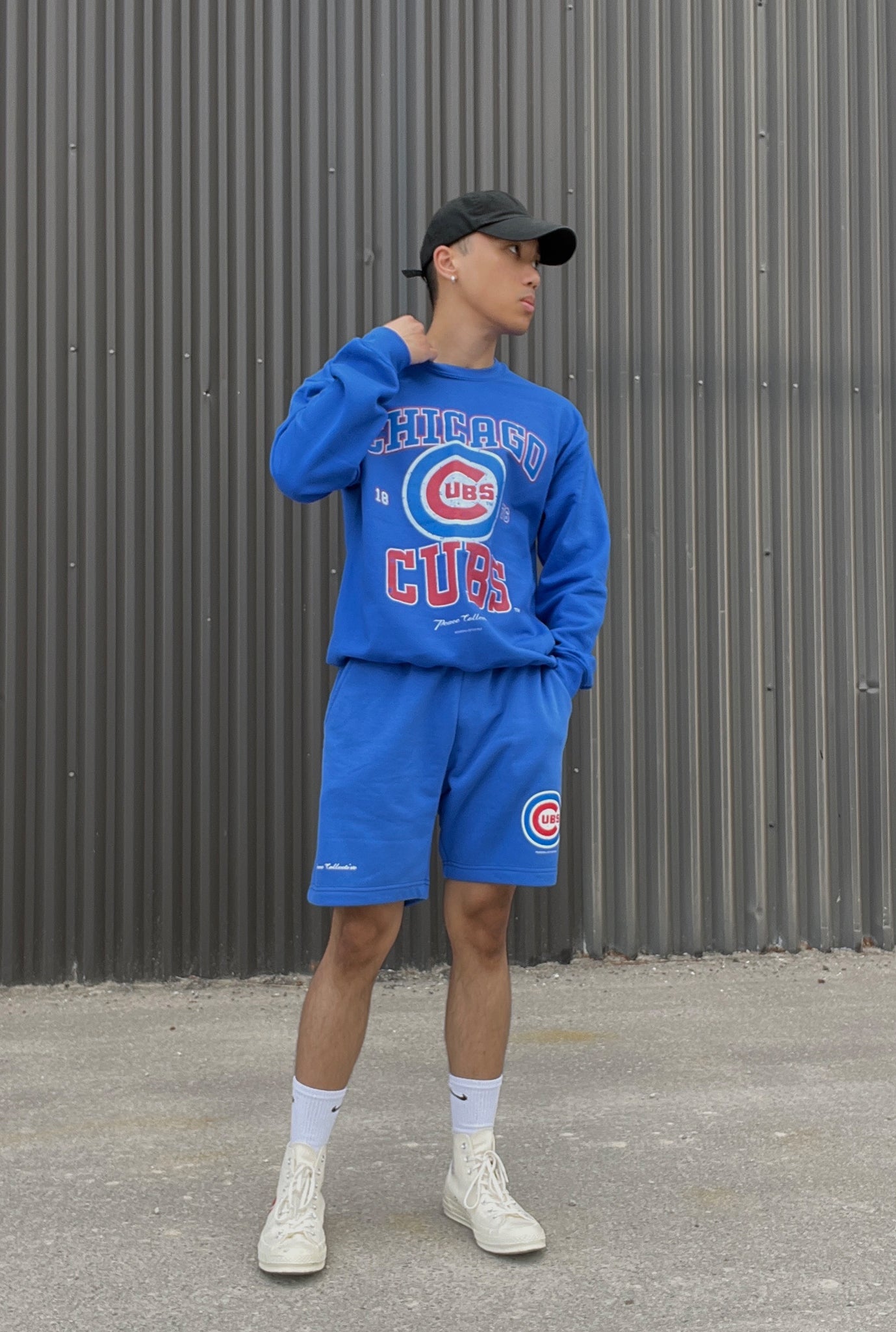 Short en polaire délavé vintage des Chicago Cubs - Royal