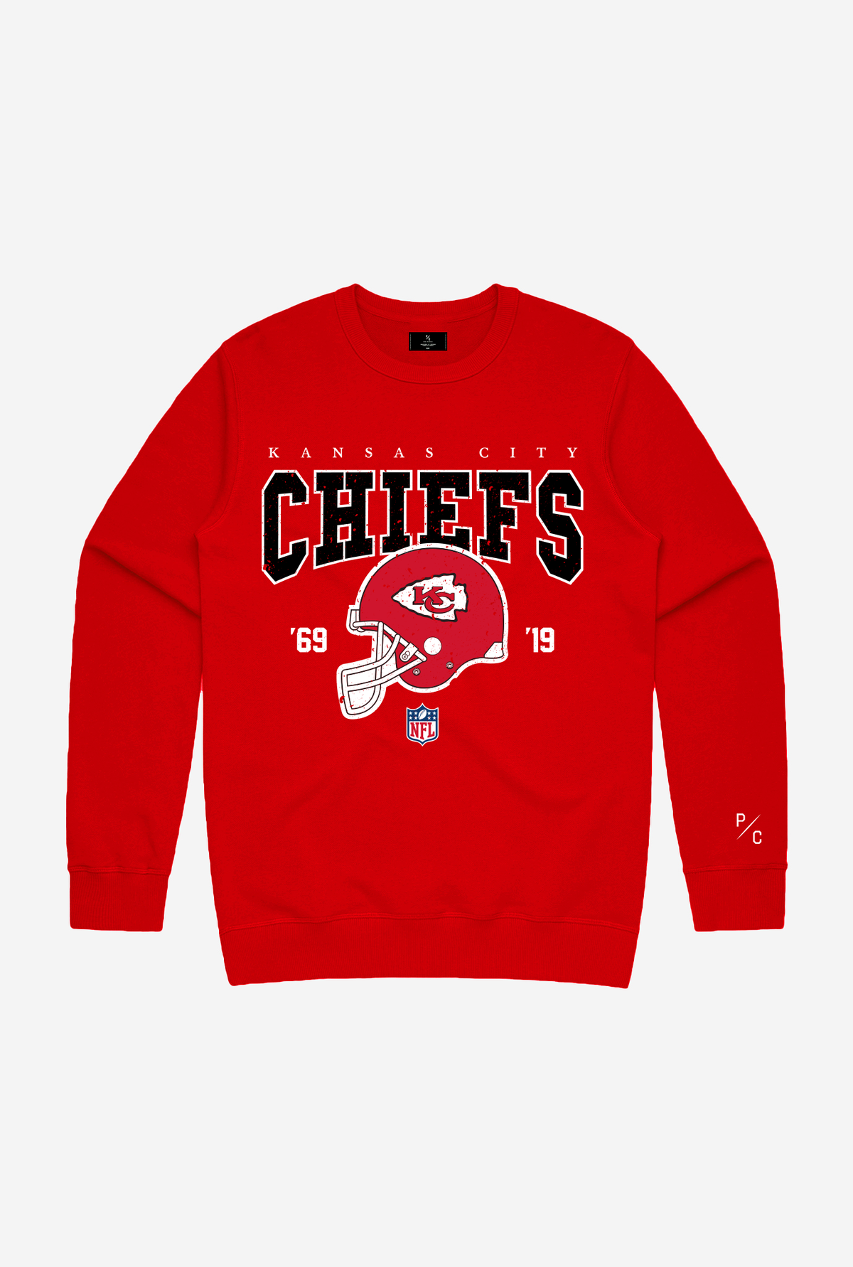 Pull ras du cou vintage Kansas City Chiefs - Rouge